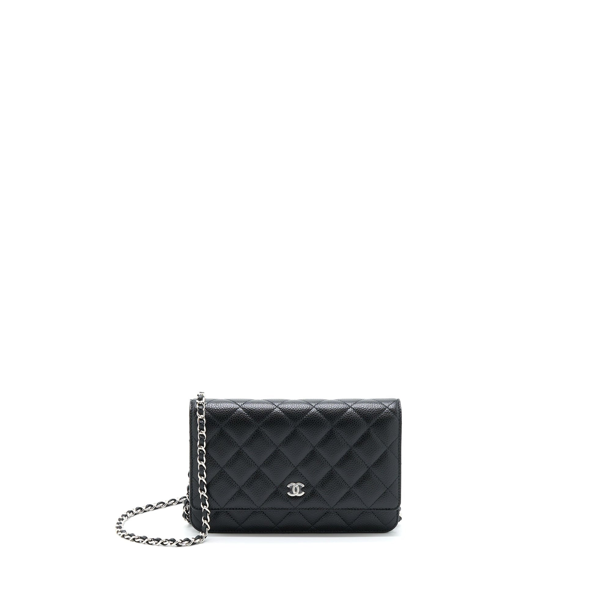 Chanel Classic On Caviar SHW Microchip Black Wallet Case Microchip 3