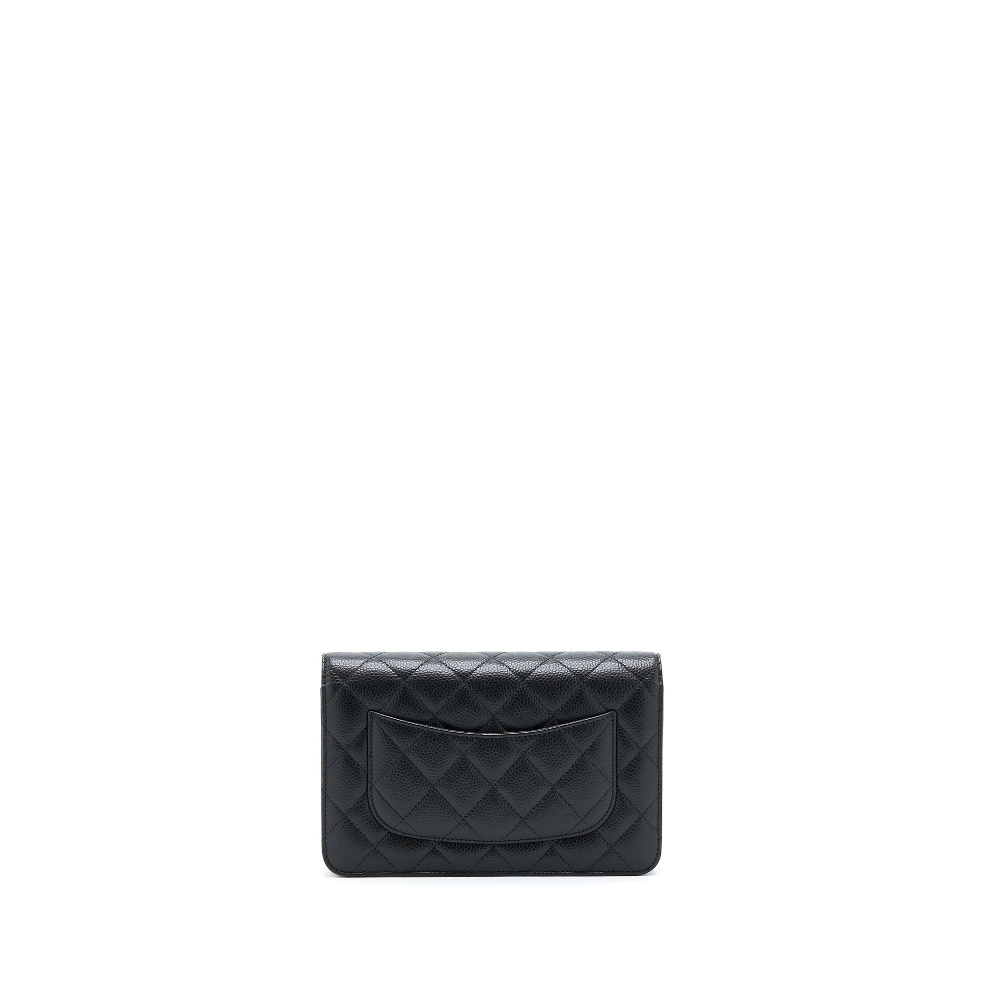 Chanel Classic On Caviar SHW Microchip Black Wallet Case Microchip 3