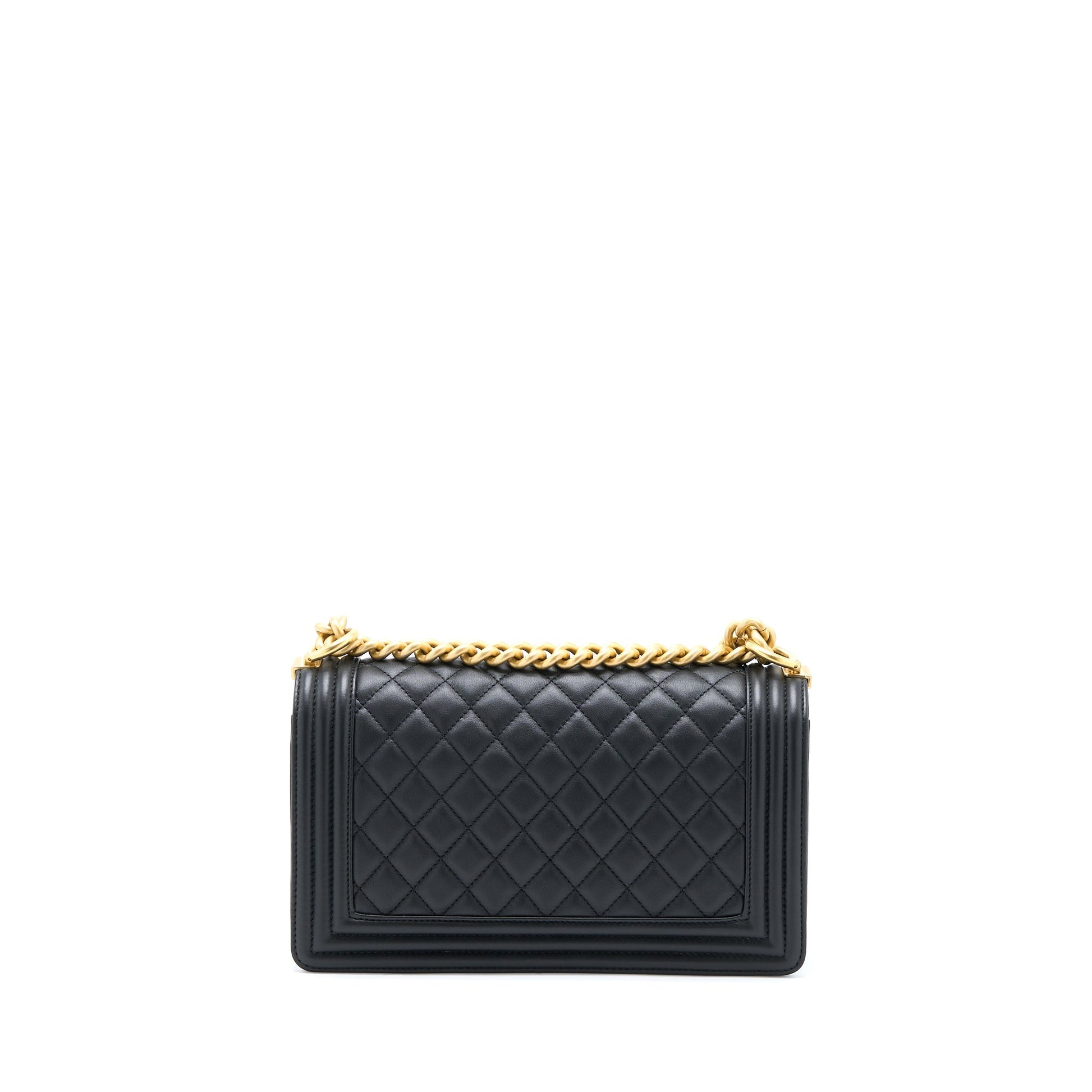 Chanel Boy Calfskin GHW Microchip Black Handbag Ghw 1