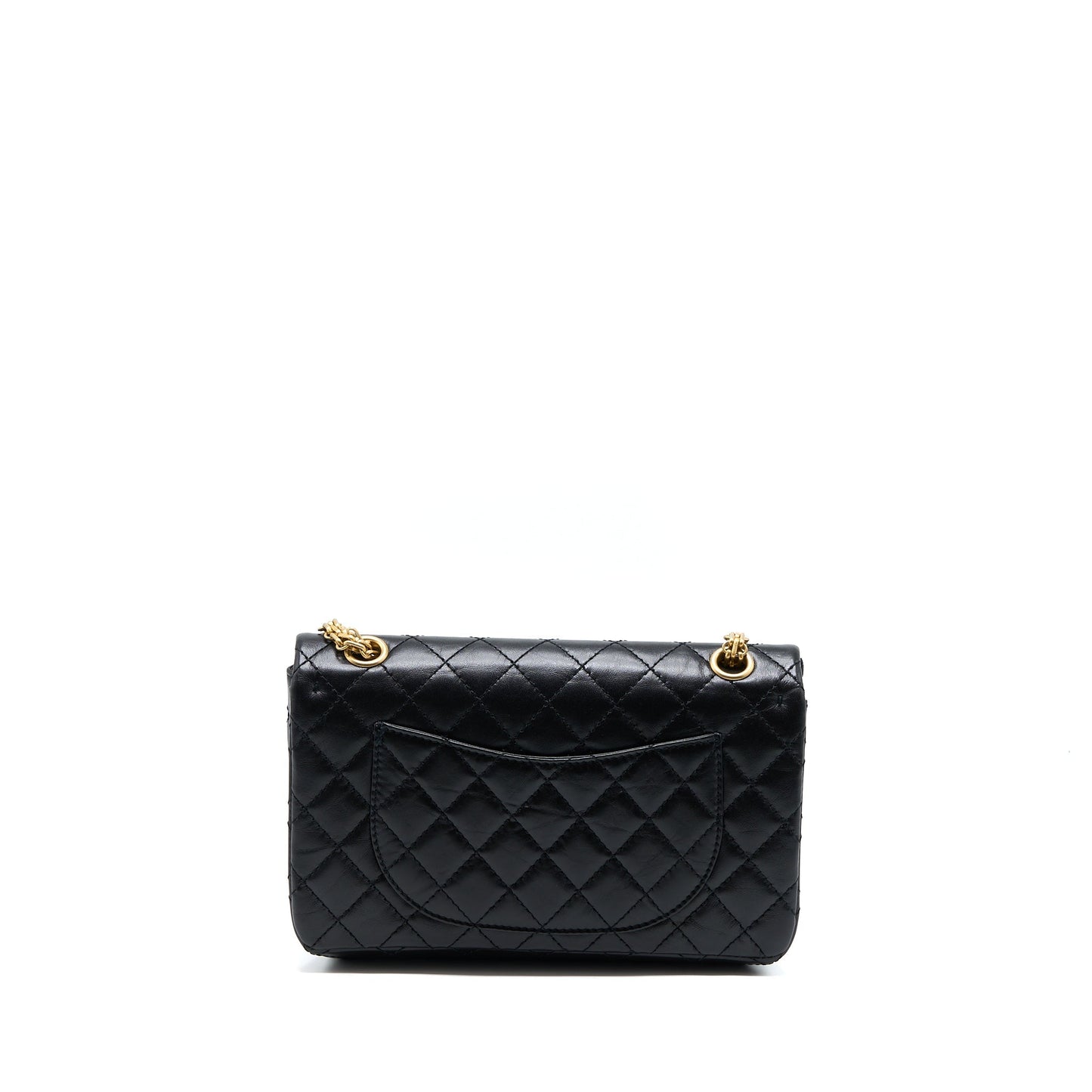 Chanel 2.55 Reissue Flap Aged Calfskin Brushed Black Small Shoulder Bag