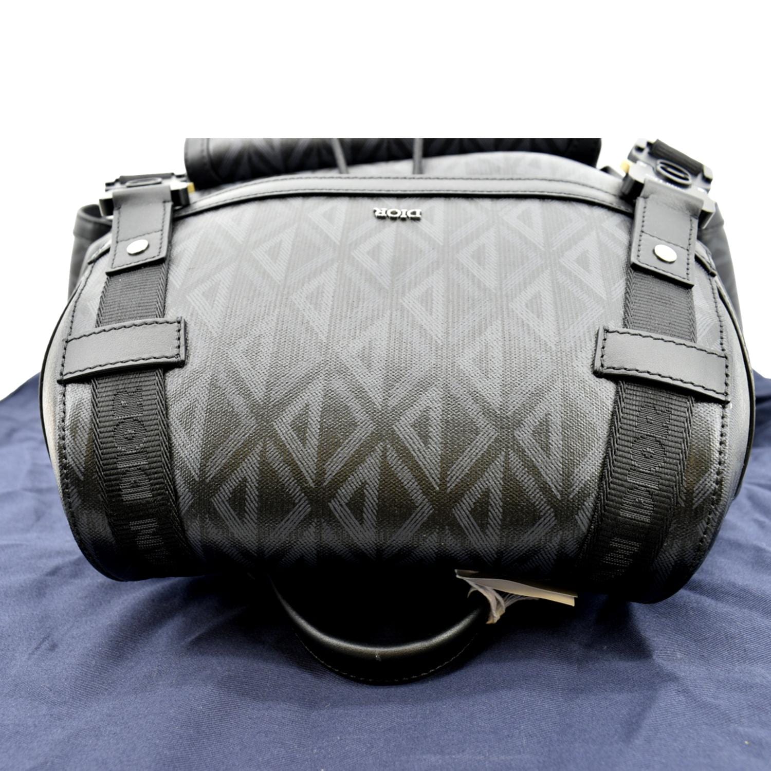Dior Hit The Road Diamond Backpack Canvas Black