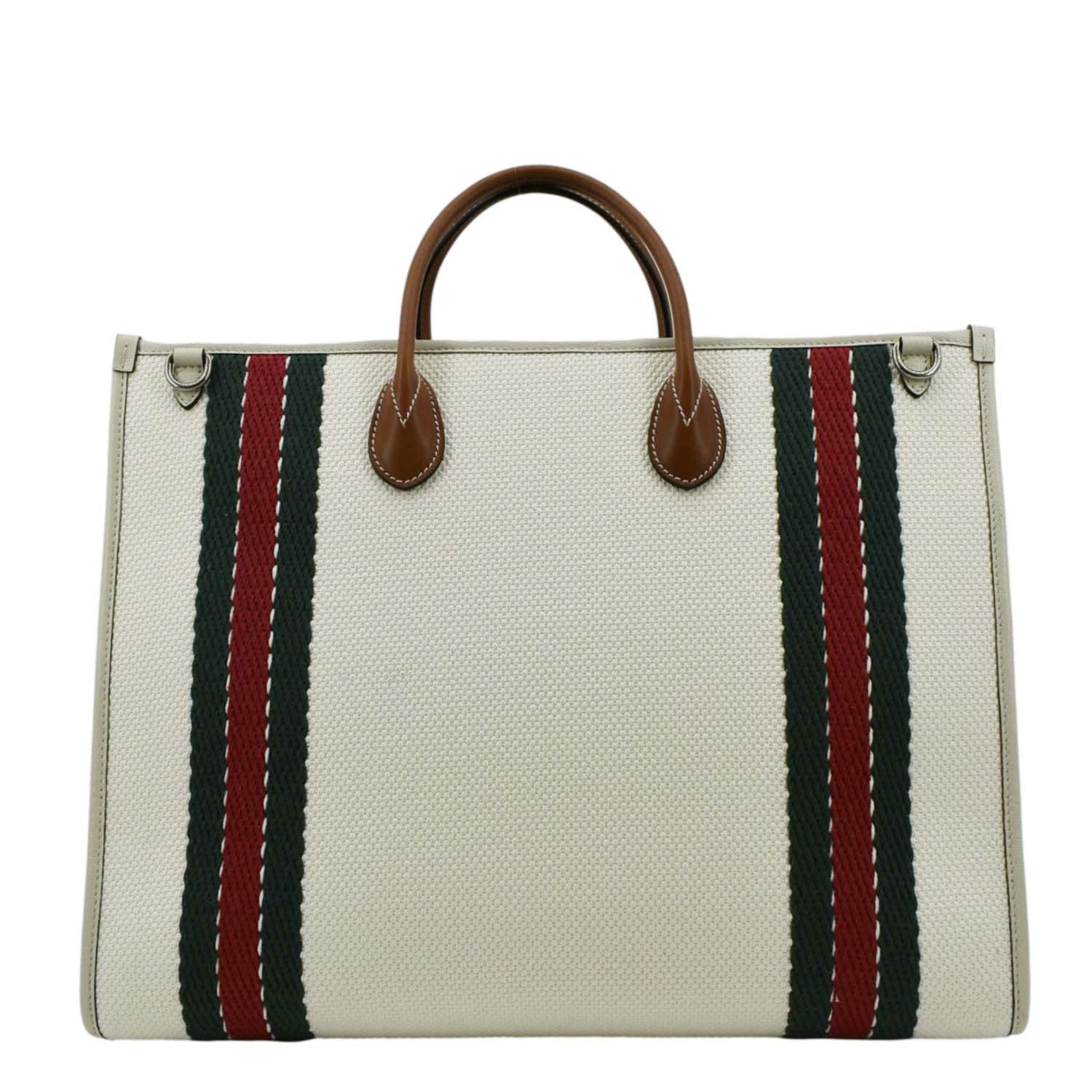 Gucci Interlocking Web Shoulder Bag Canvas White