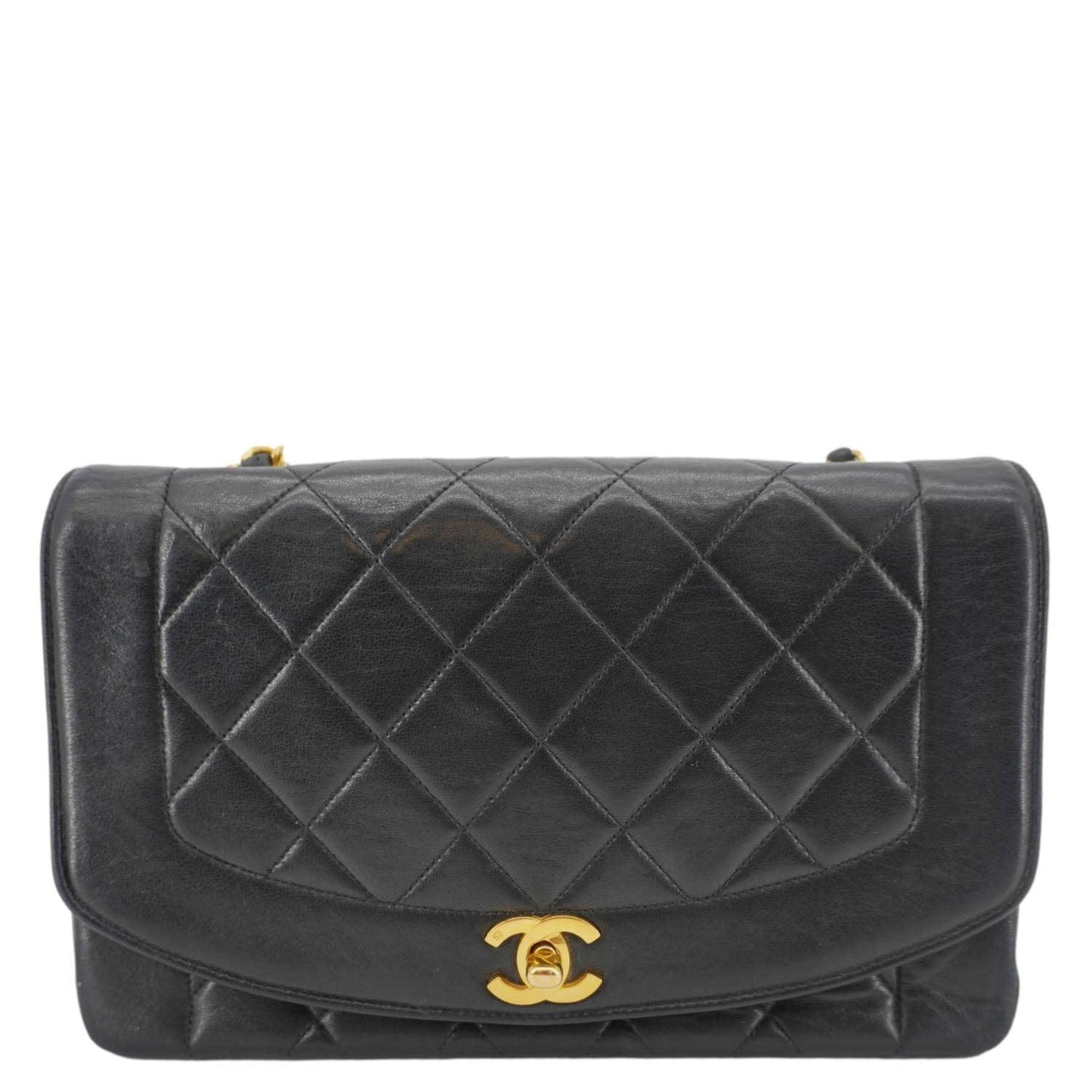 Chanel Diana Flap Quilted Leather Black Travel Bag Bag 1