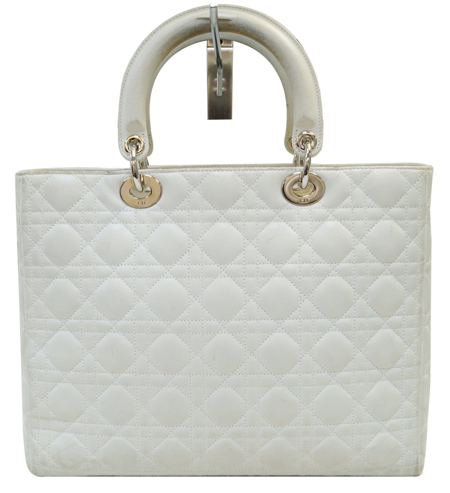 Dior Lady Shoulder Bag Leather Lambskin White