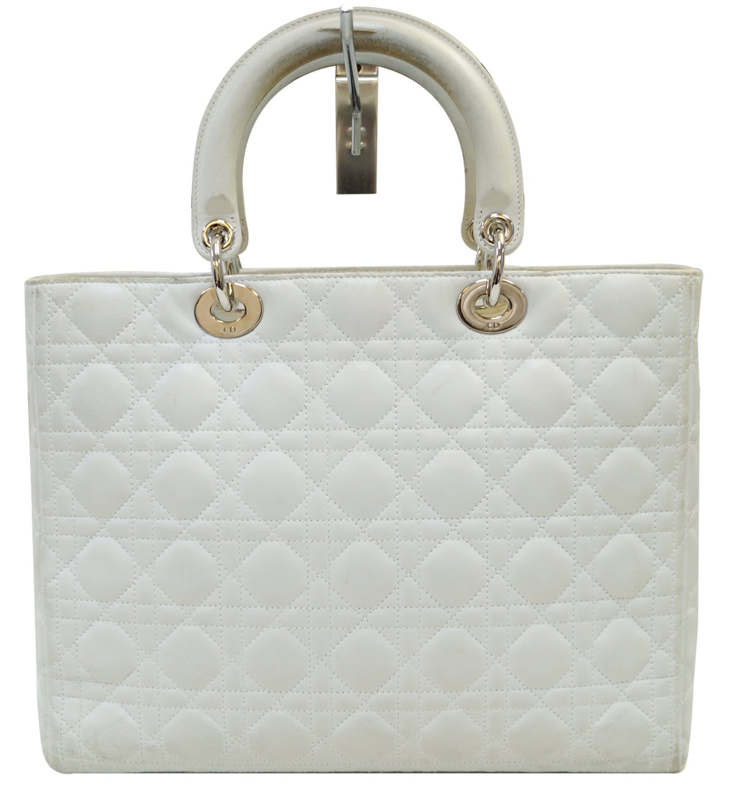Dior Lady Shoulder Bag Leather Lambskin White