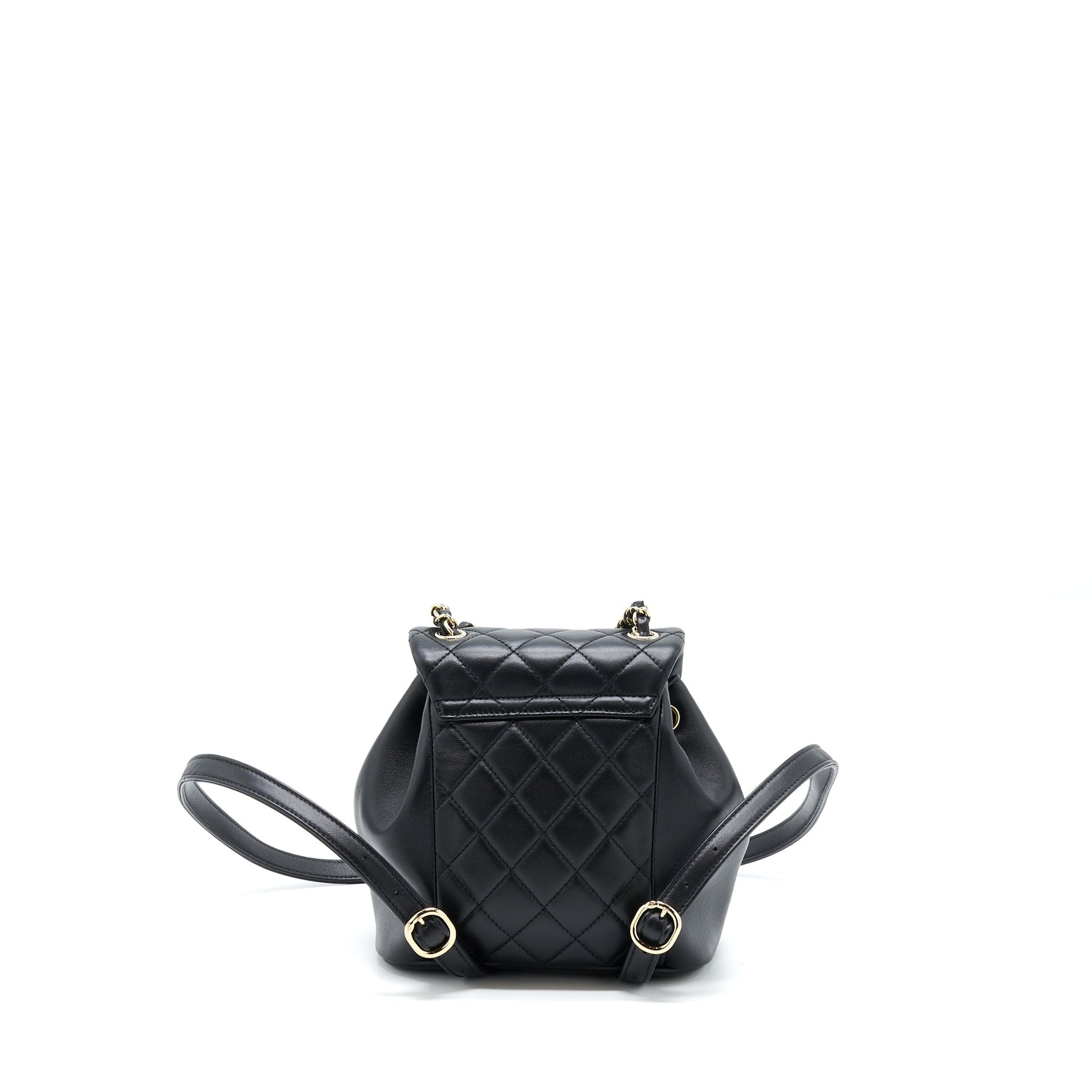 Chanel Duma Backpack Lambskin LGHW Microchip Black