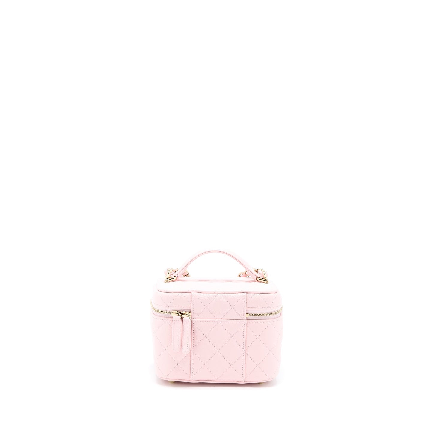 Chanel 22S Top Handle Vanity Caviar Light Pink Handbag