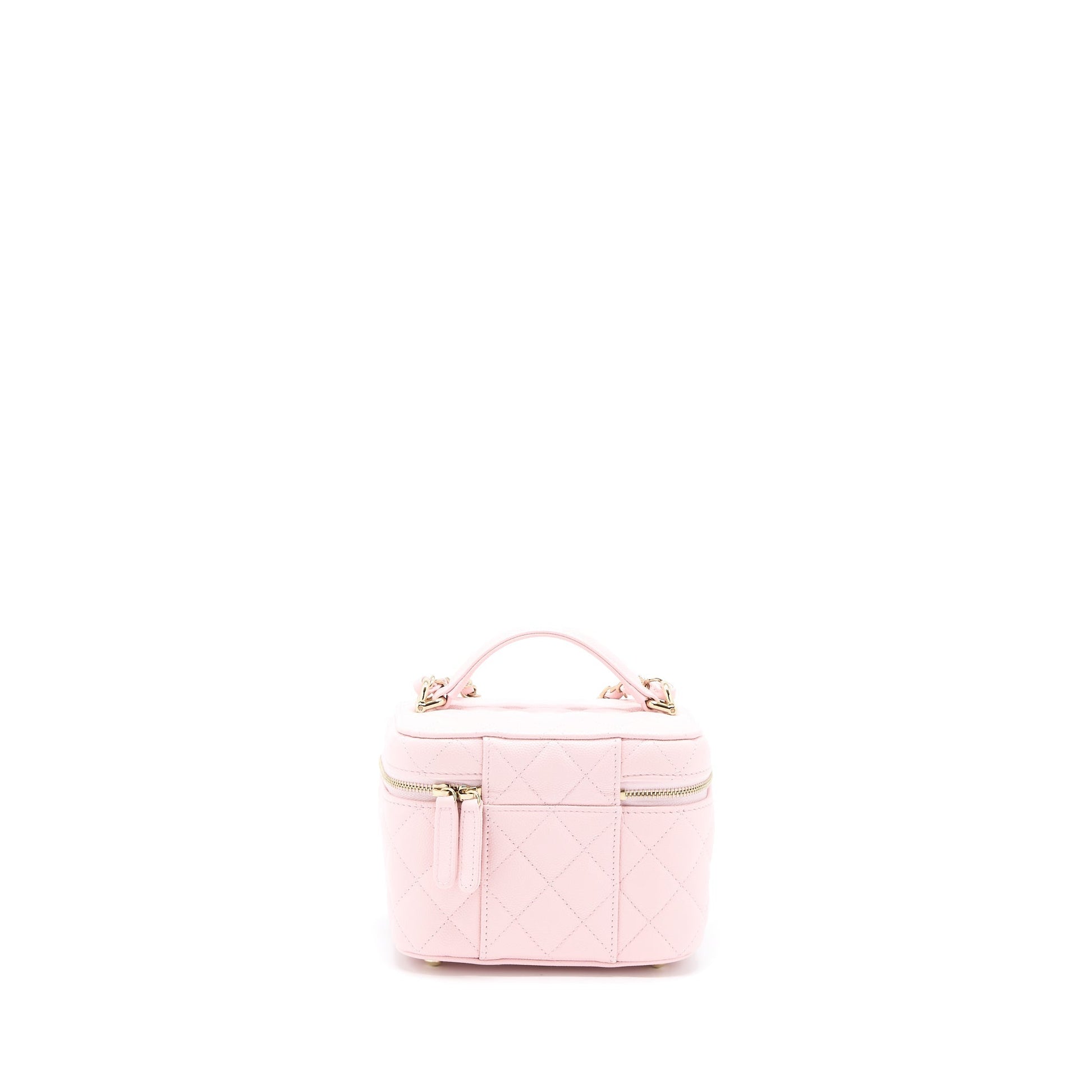 Chanel 22S Top Handle Vanity Caviar Light Pink Handbag