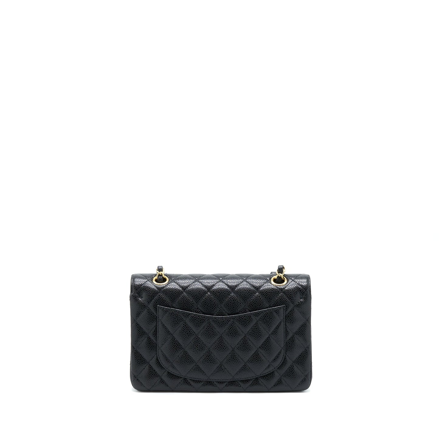 Chanel Classic Double Flap Caviar GHW Microchip Black Small Handbag Microchip 2