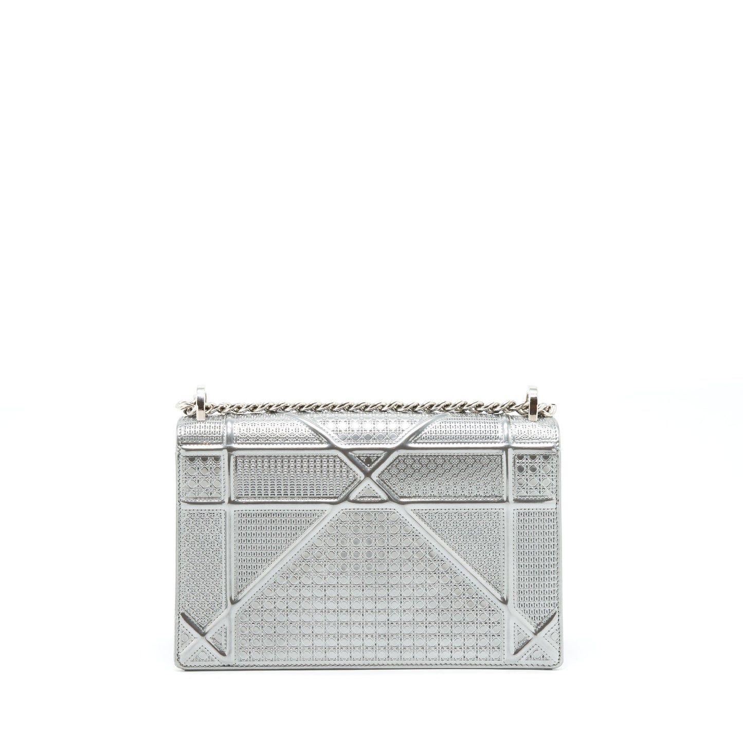 Dior ama Metallic Sliver Handbag Medium Travel Bag