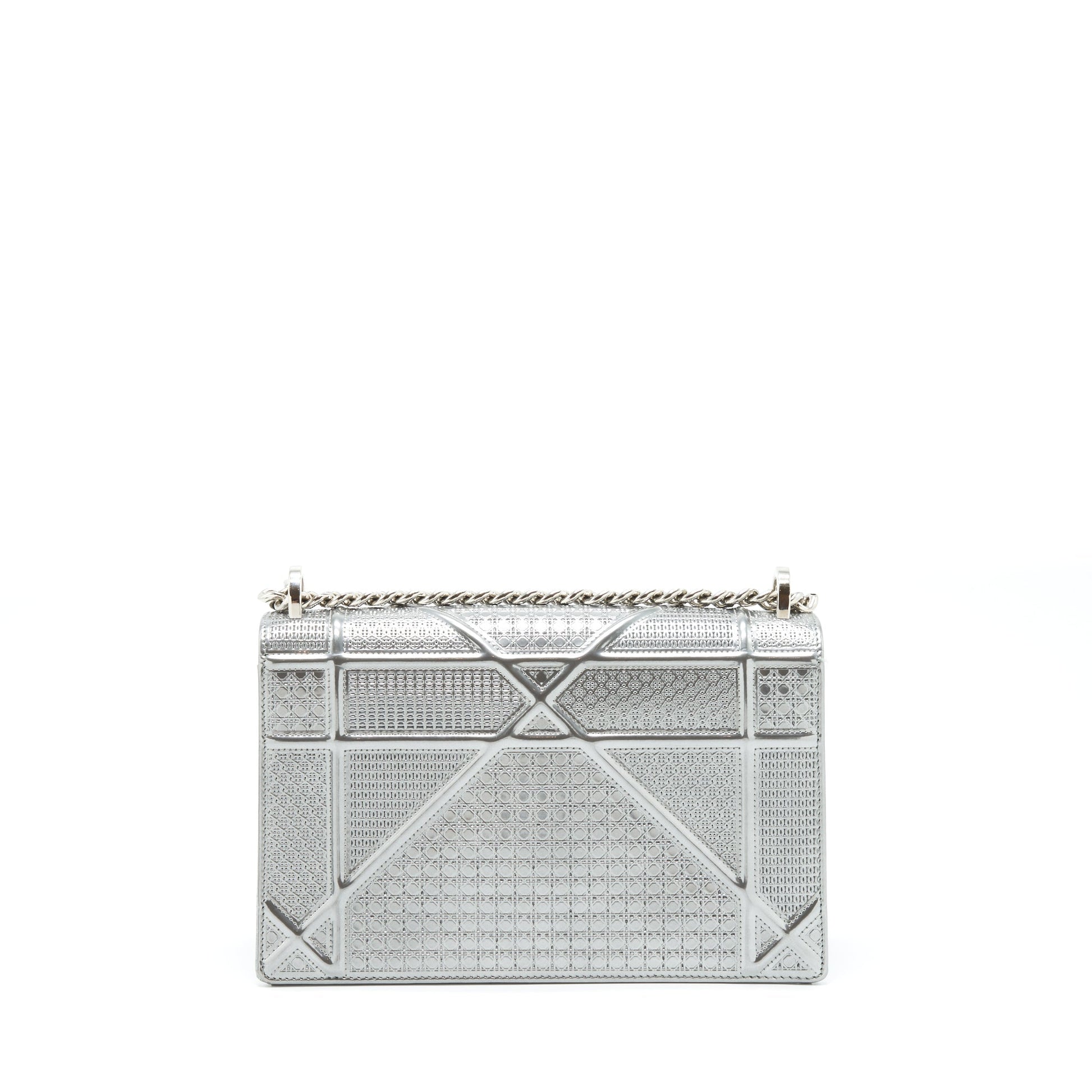 Dior ama Metallic Sliver Handbag Medium Travel Bag