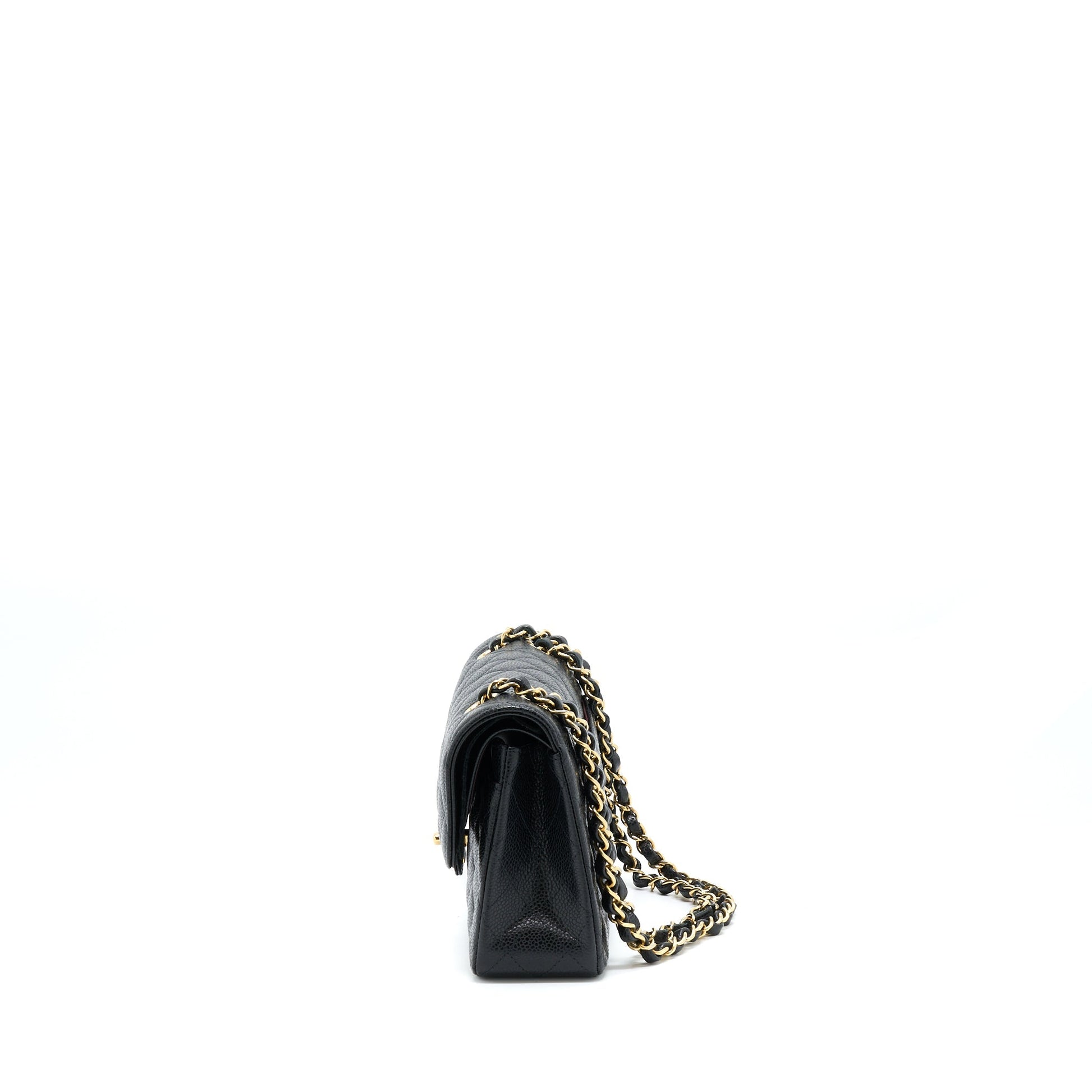 Chanel Classic Double Flap Caviar GHW Microchip Black Small Handbag Microchip 2