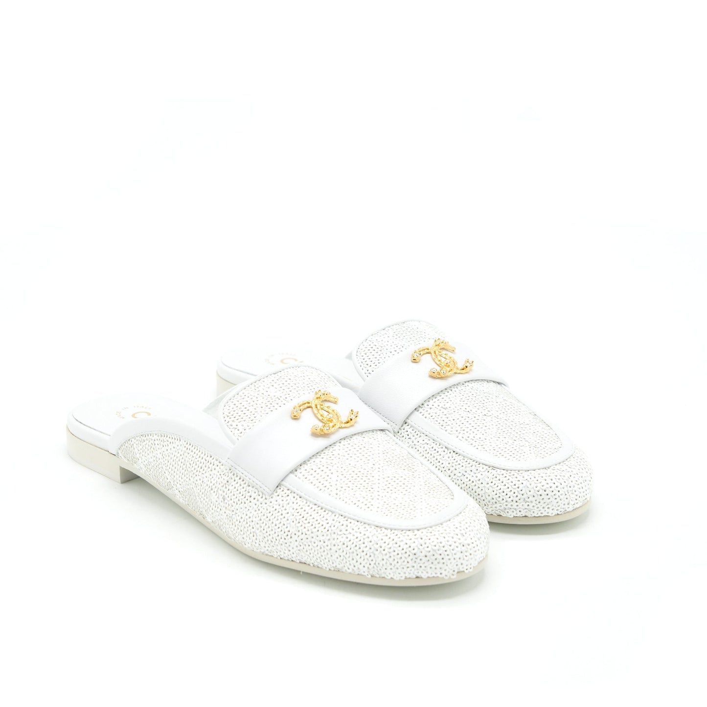 Chanel ite GHW White Shoes