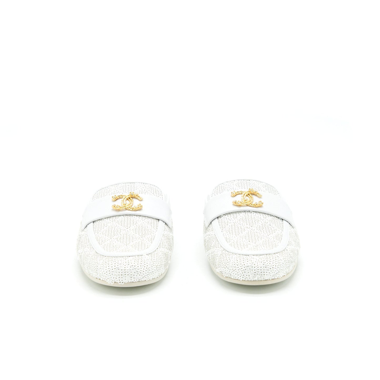 Chanel ite GHW White Shoes