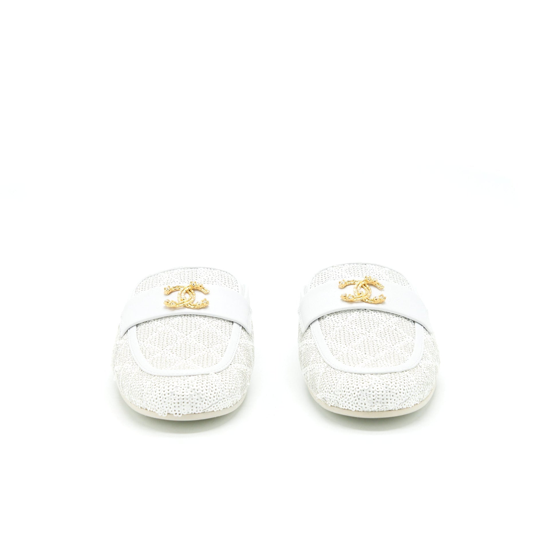 Chanel ite GHW White Shoes