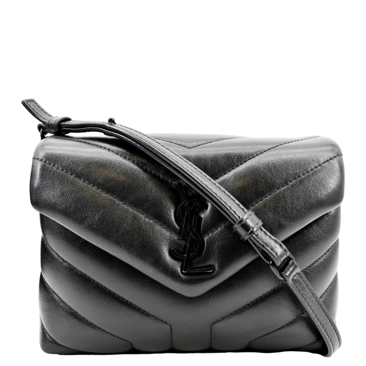 YSL Saint Laurent Yves Loulou Crossbody Bag Leather Matelasse Black Loulou Toy 2