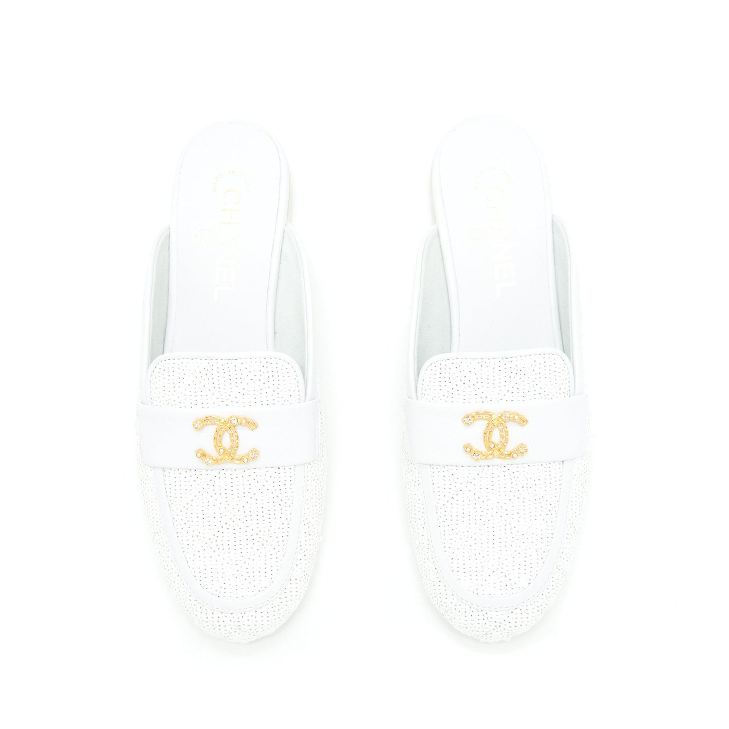 Chanel ite GHW White Shoes