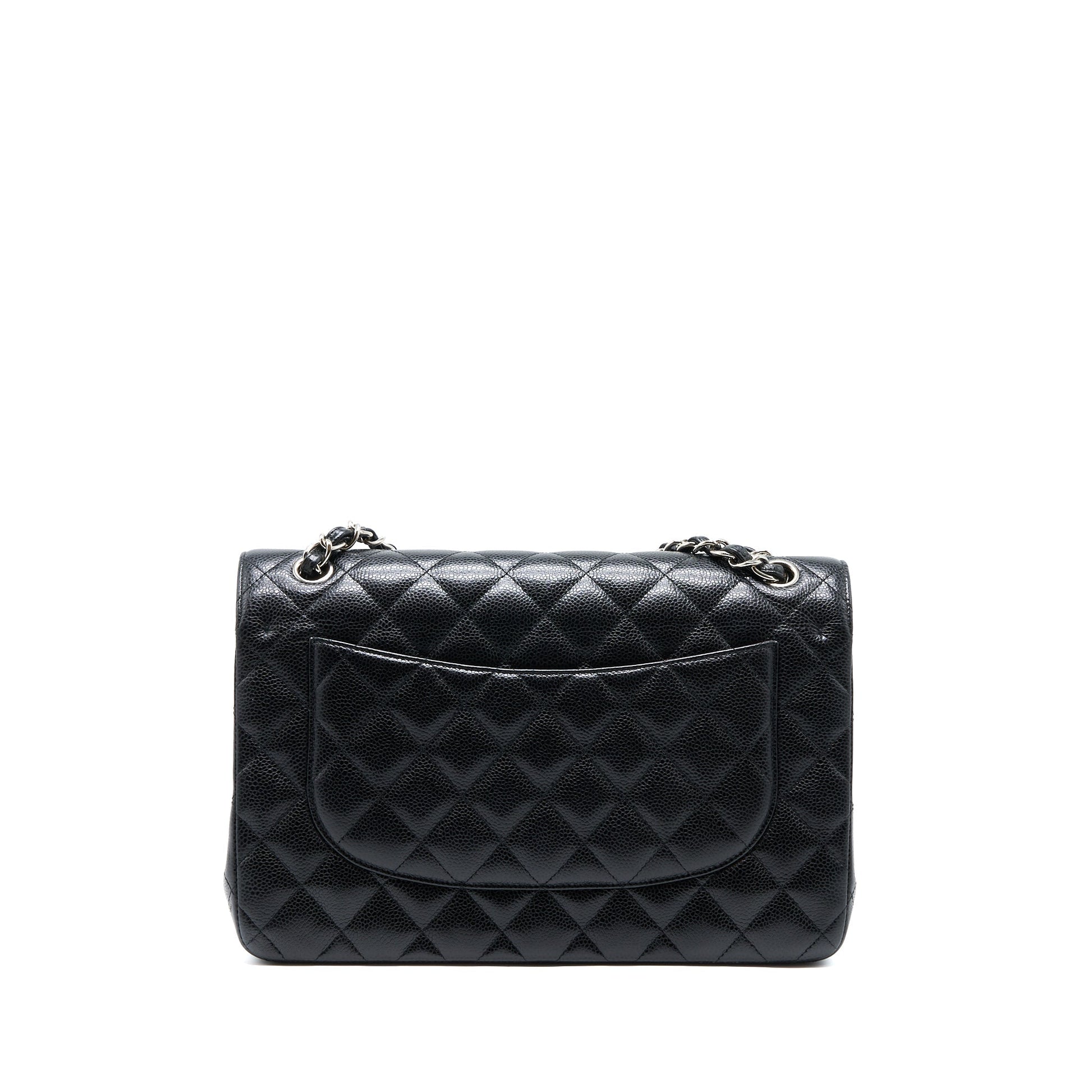 Chanel Classic Jumbo Double Flap Caviar SHW Black Shoulder Bag