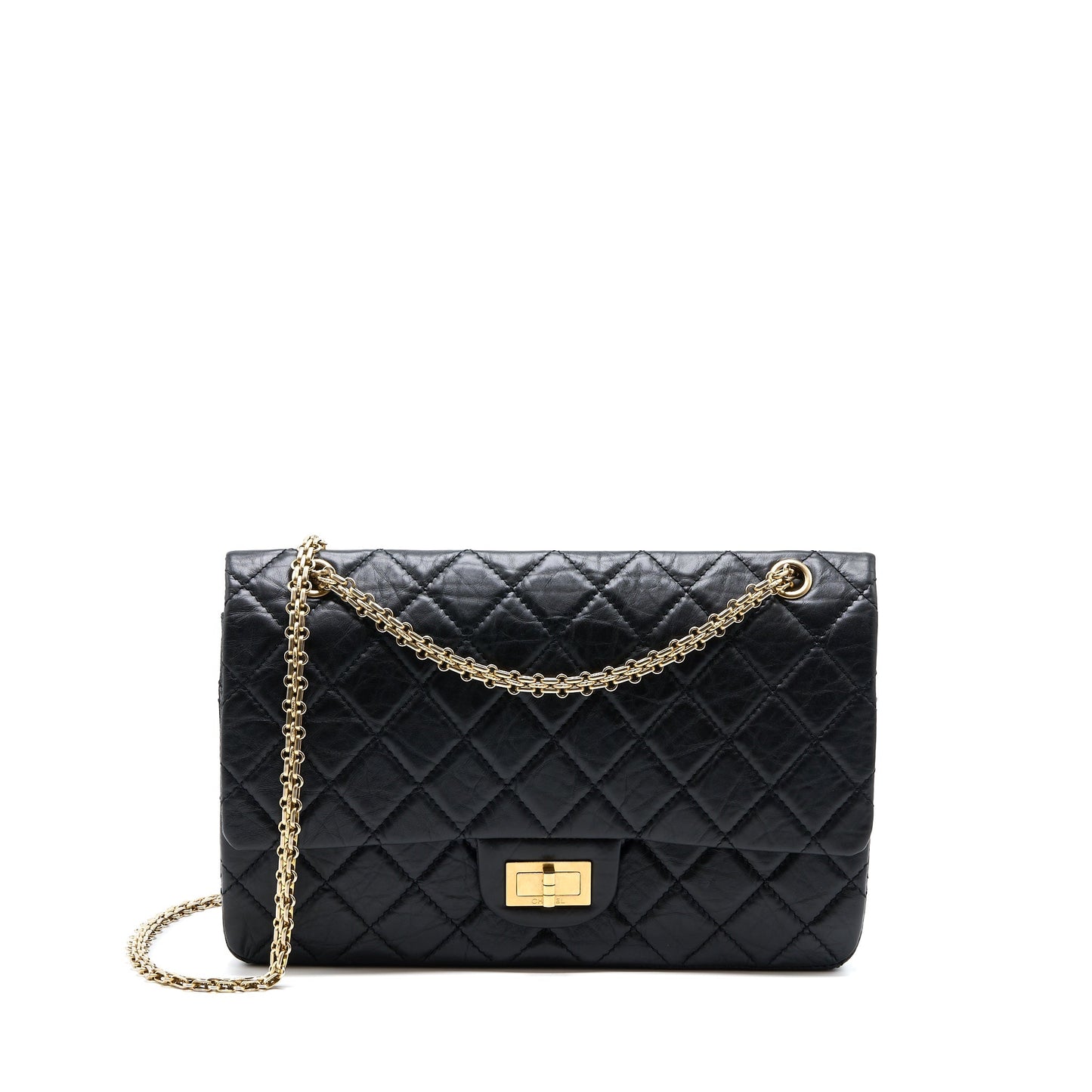 Chanel 2.55 227 Reissue Flap Aged Calfskin Black Shoulder Bag