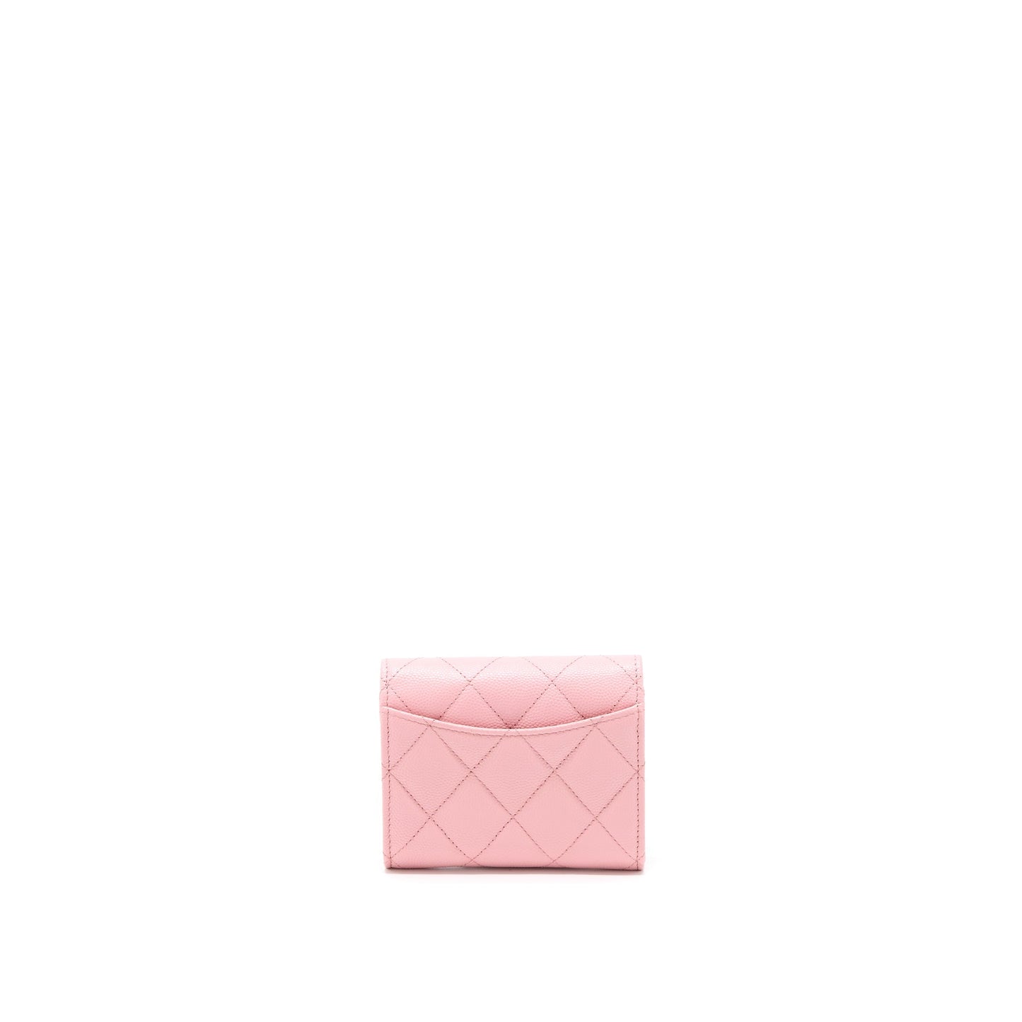 Chanel 22C Flap Card Holder Caviar LGHW Pink Wallet Case