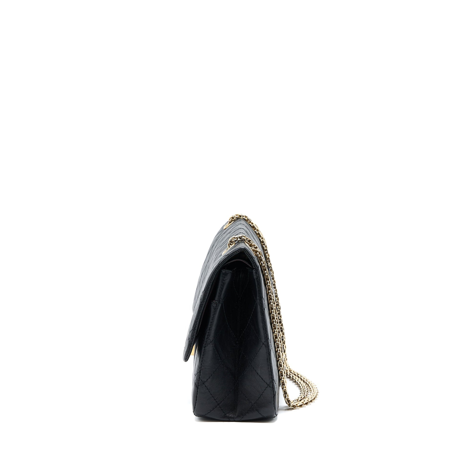 Chanel 2.55 227 Reissue Flap Aged Calfskin Black Shoulder Bag
