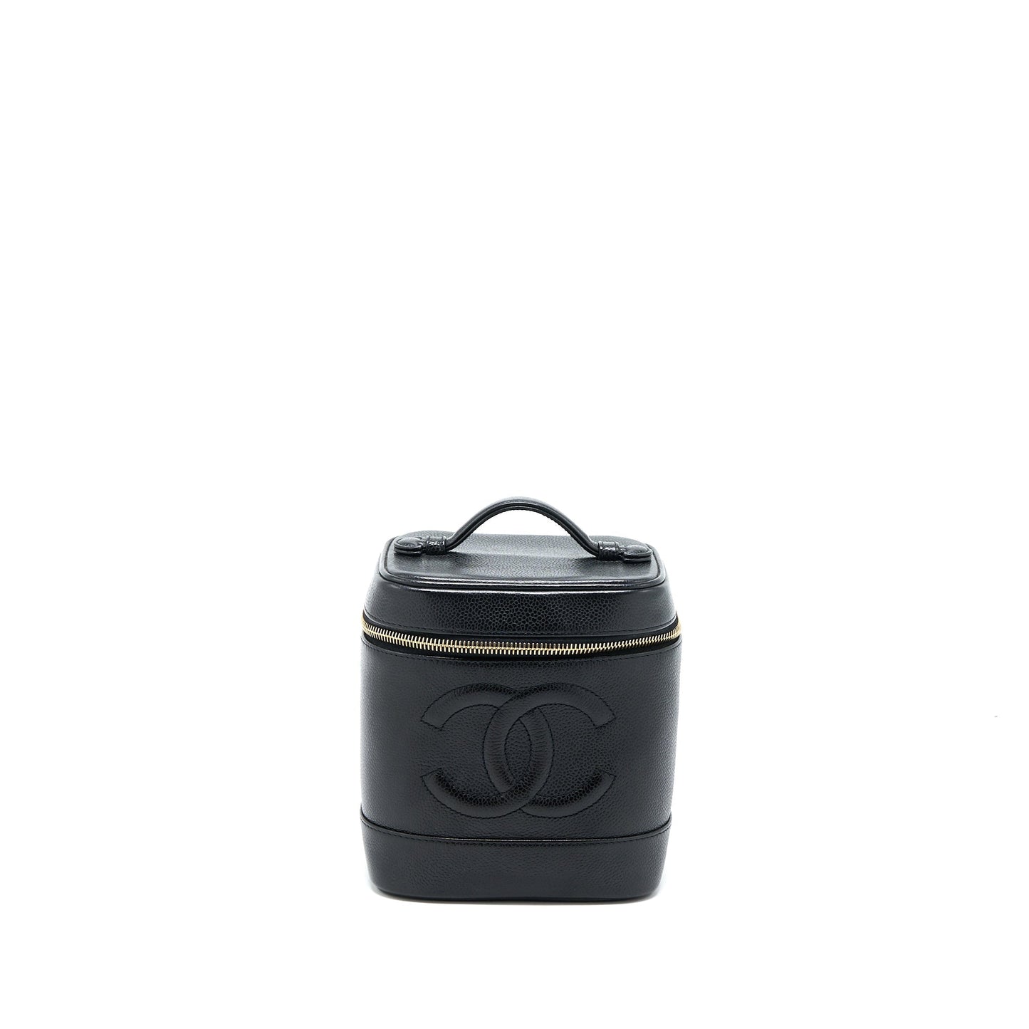 Chanel Vanity Caviar GHW Black Handbag Black Ghw