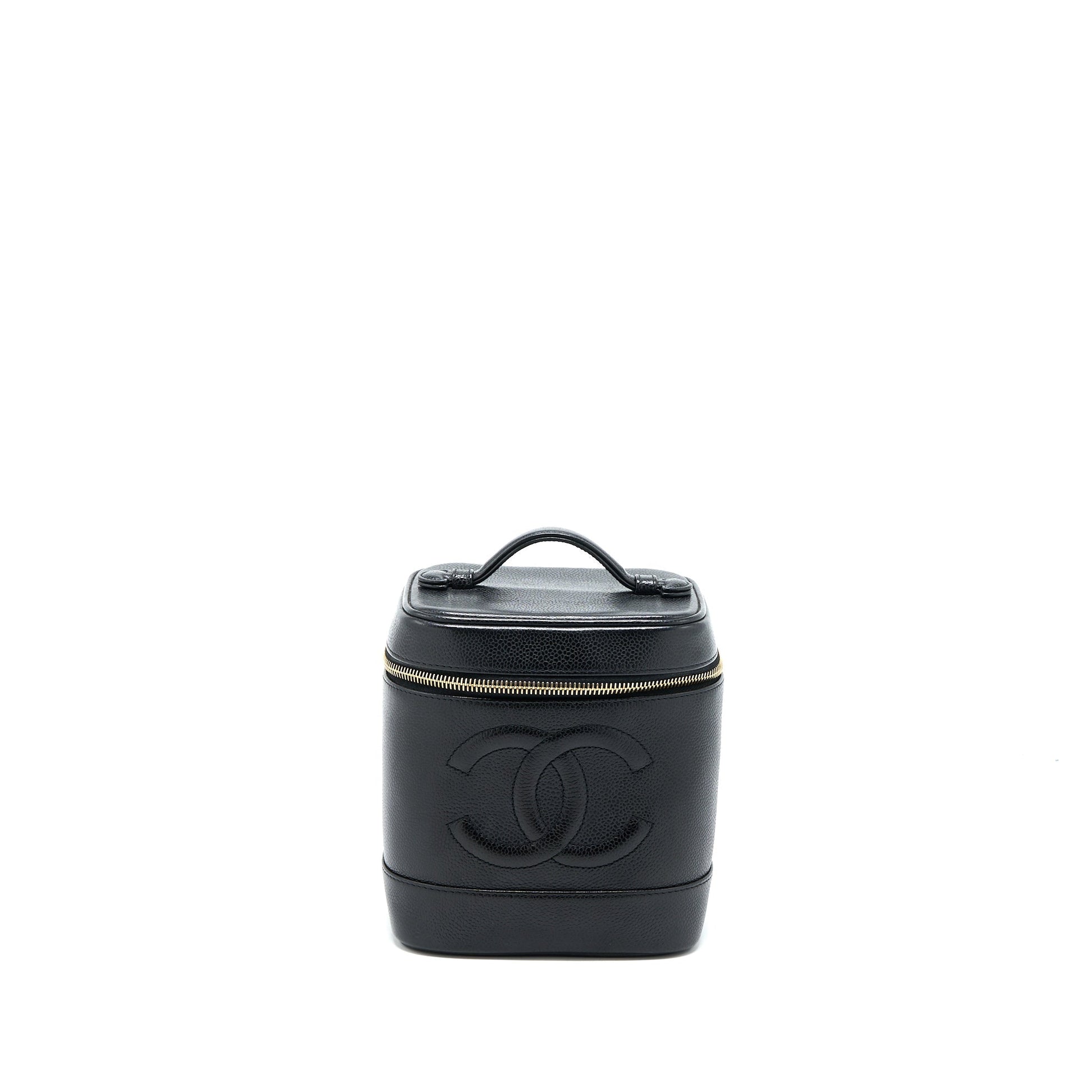 Chanel Vanity Caviar GHW Black Handbag Black Ghw