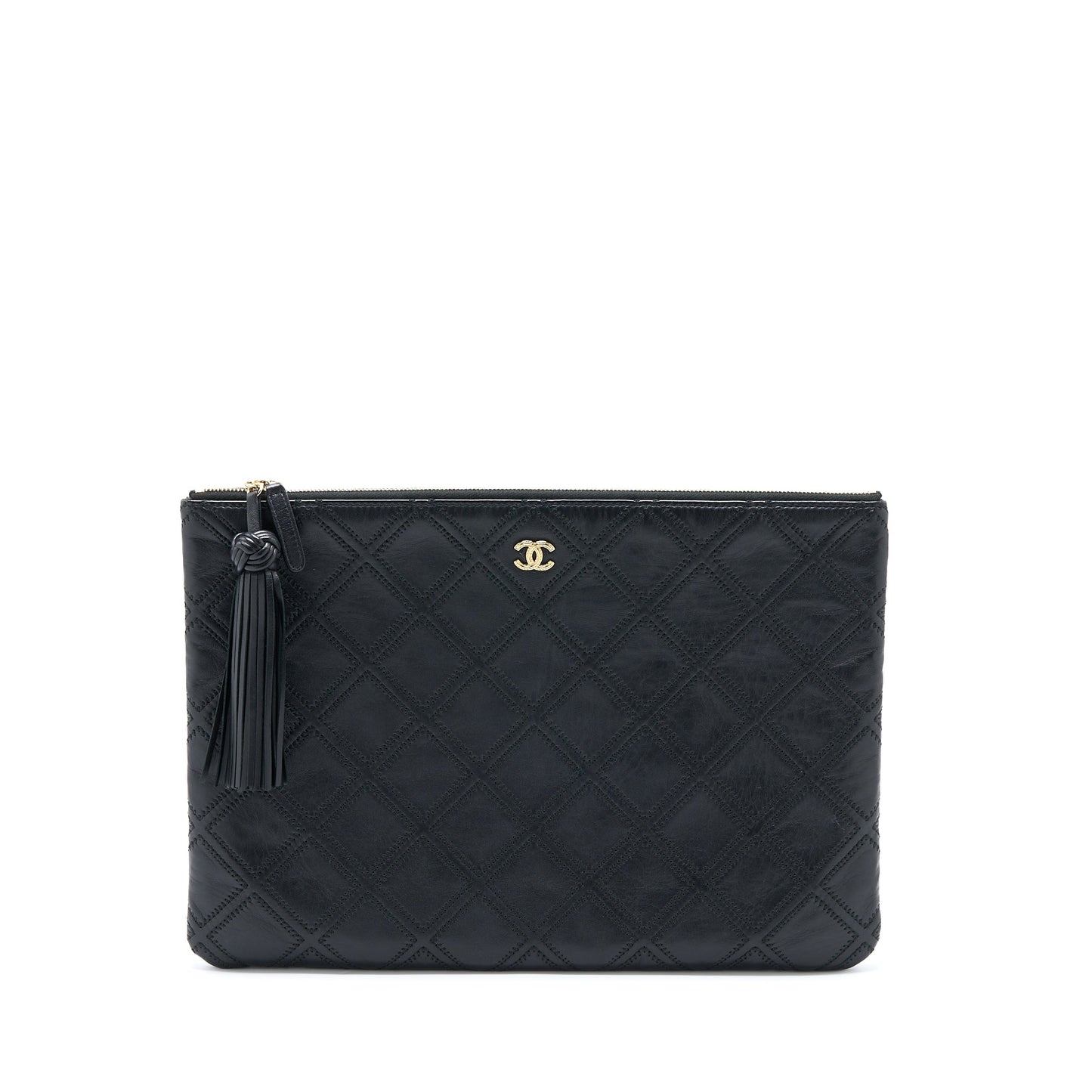 Chanel Quilted Tassel LGHW Black Handbag