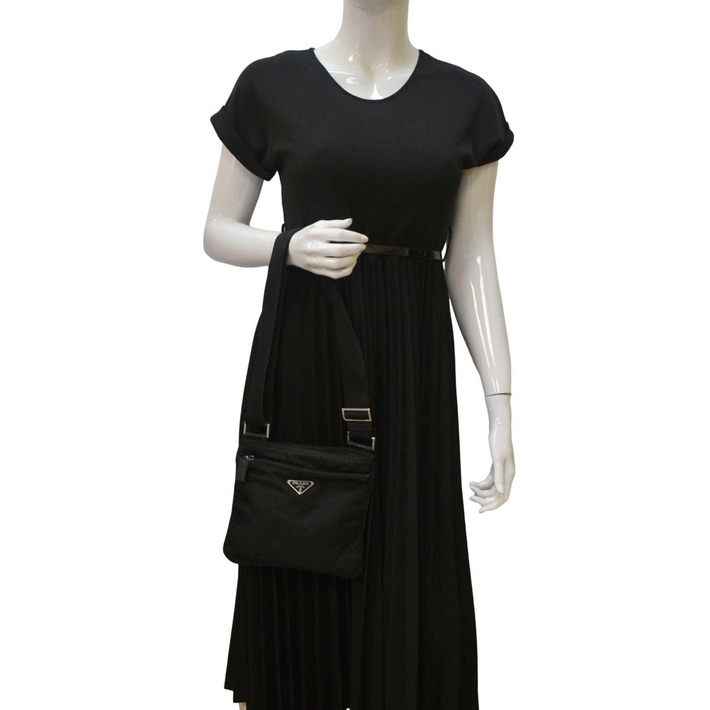 Prada Crossbody Messenger Bag Nylon Black Crossbody Bag