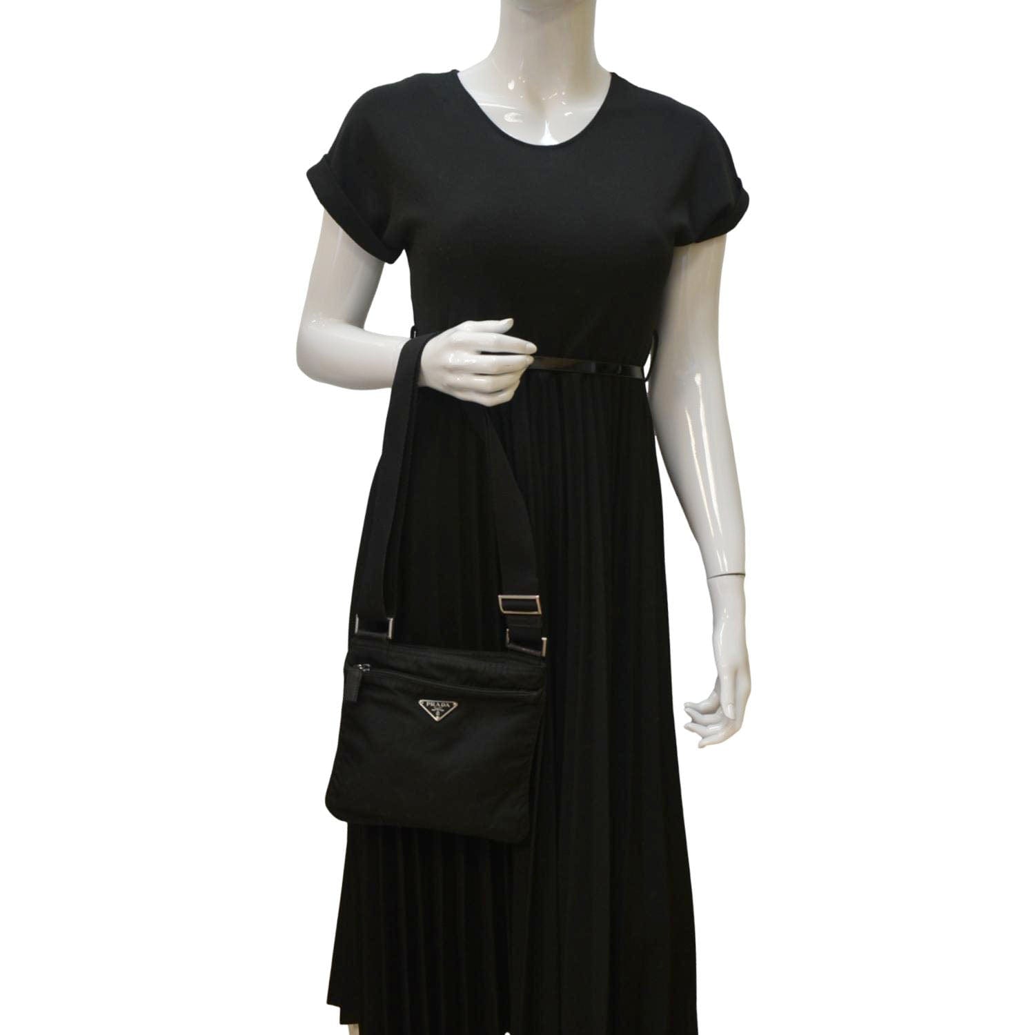 Prada Crossbody Messenger Bag Nylon Black Crossbody Bag