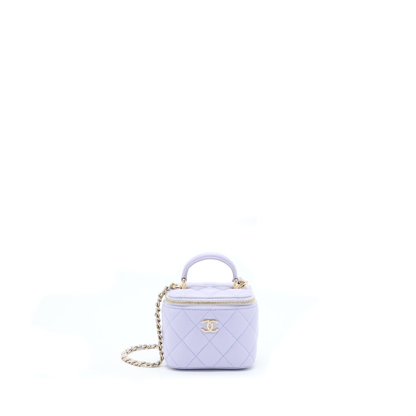 Chanel Top Handle Vanity Light Purple LGHW Mini Bag
