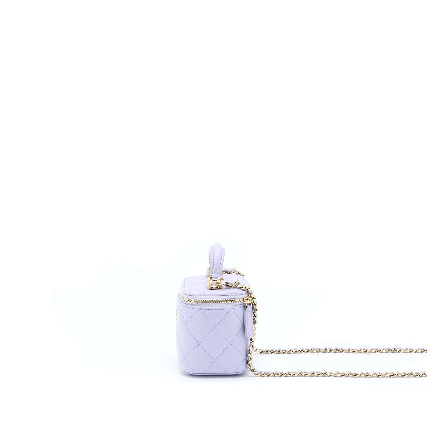 Chanel Top Handle Vanity Light Purple LGHW Mini Bag