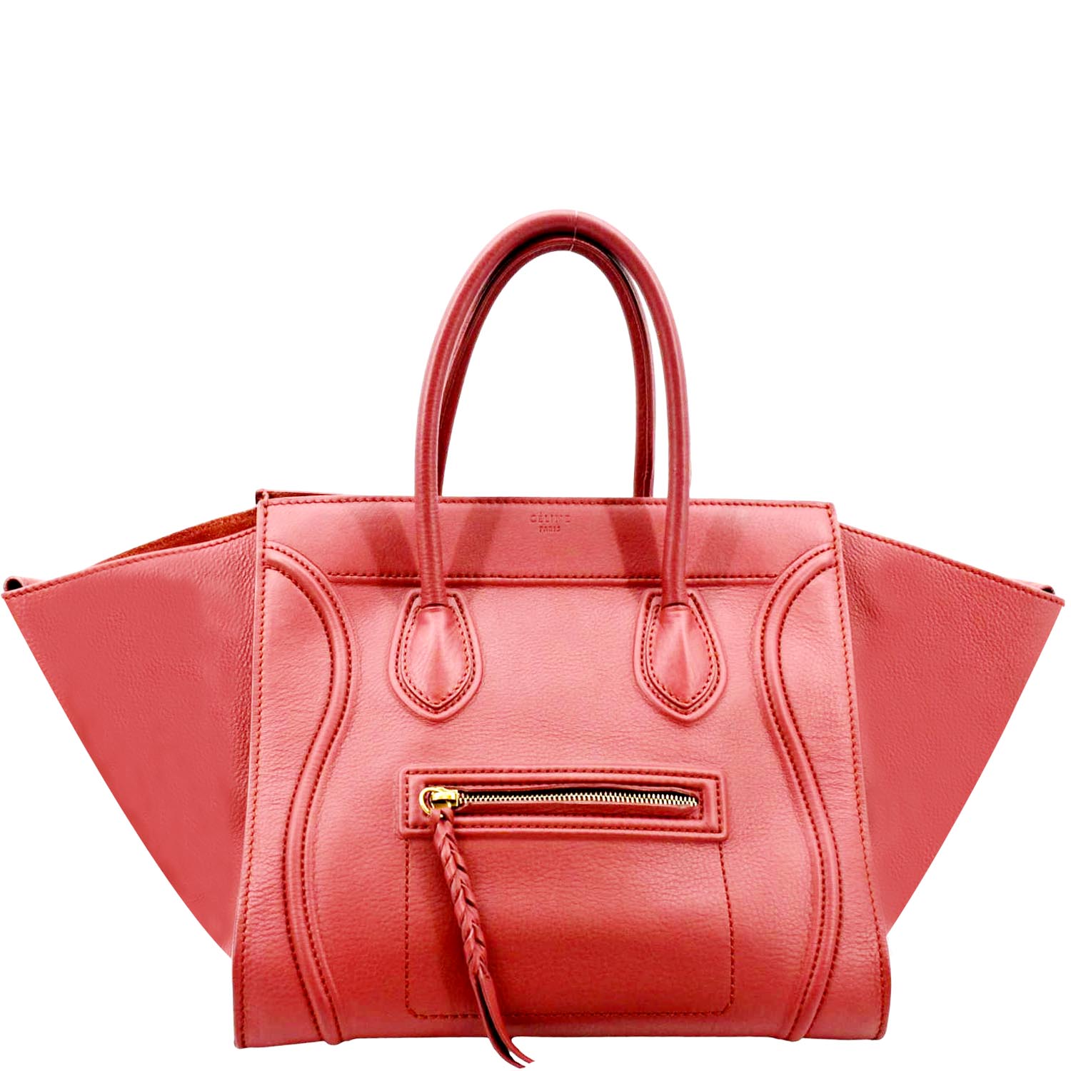 Phantom Tote Bag Leather Red