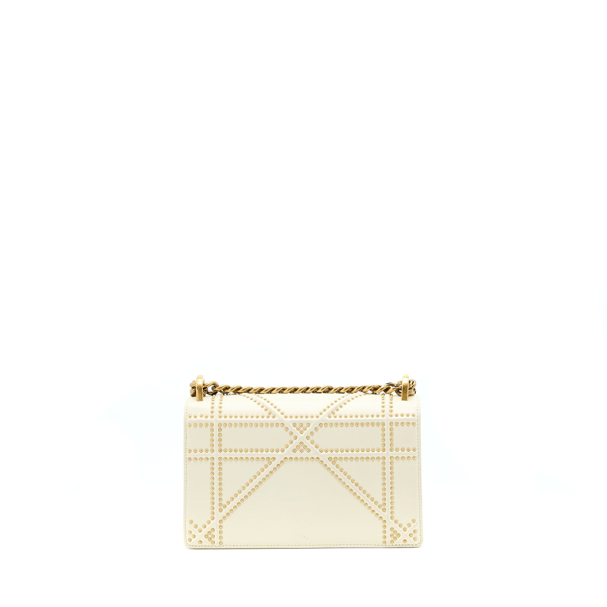 Dior ama Rockstud Crossbody Purse Lambskin Handbag White Small Crossbody Bag