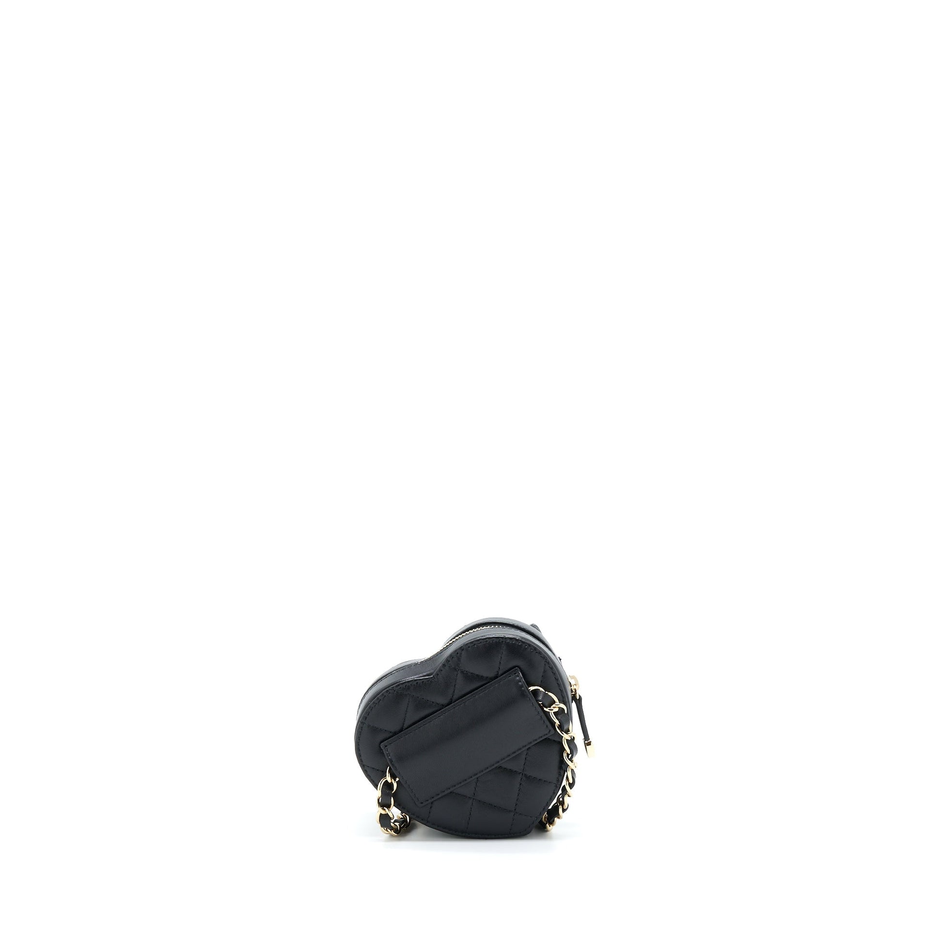 Chanel 22S Heart Belt Lambskin LGHW Black Lghw 5