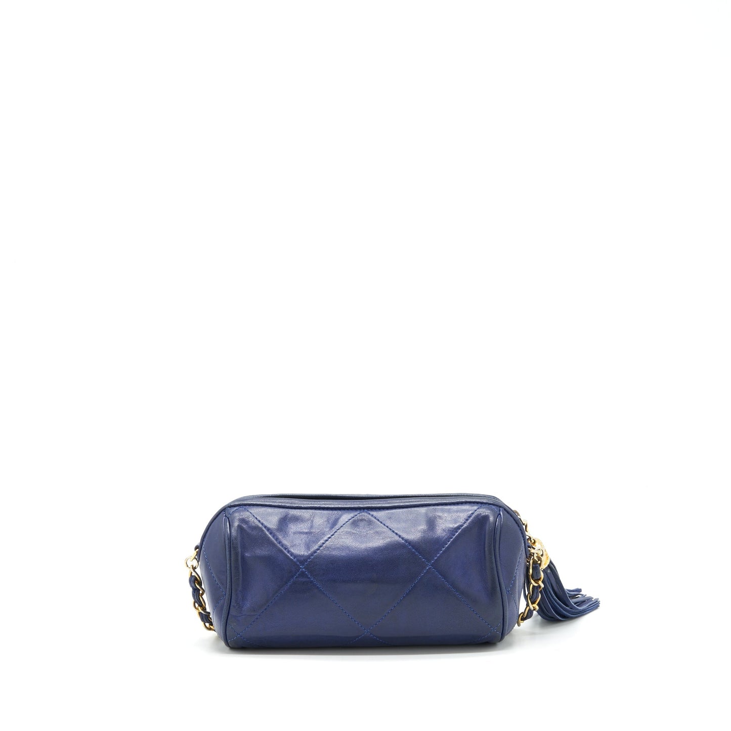 Chanel Barrel Lambskin Navy GHW Handbag