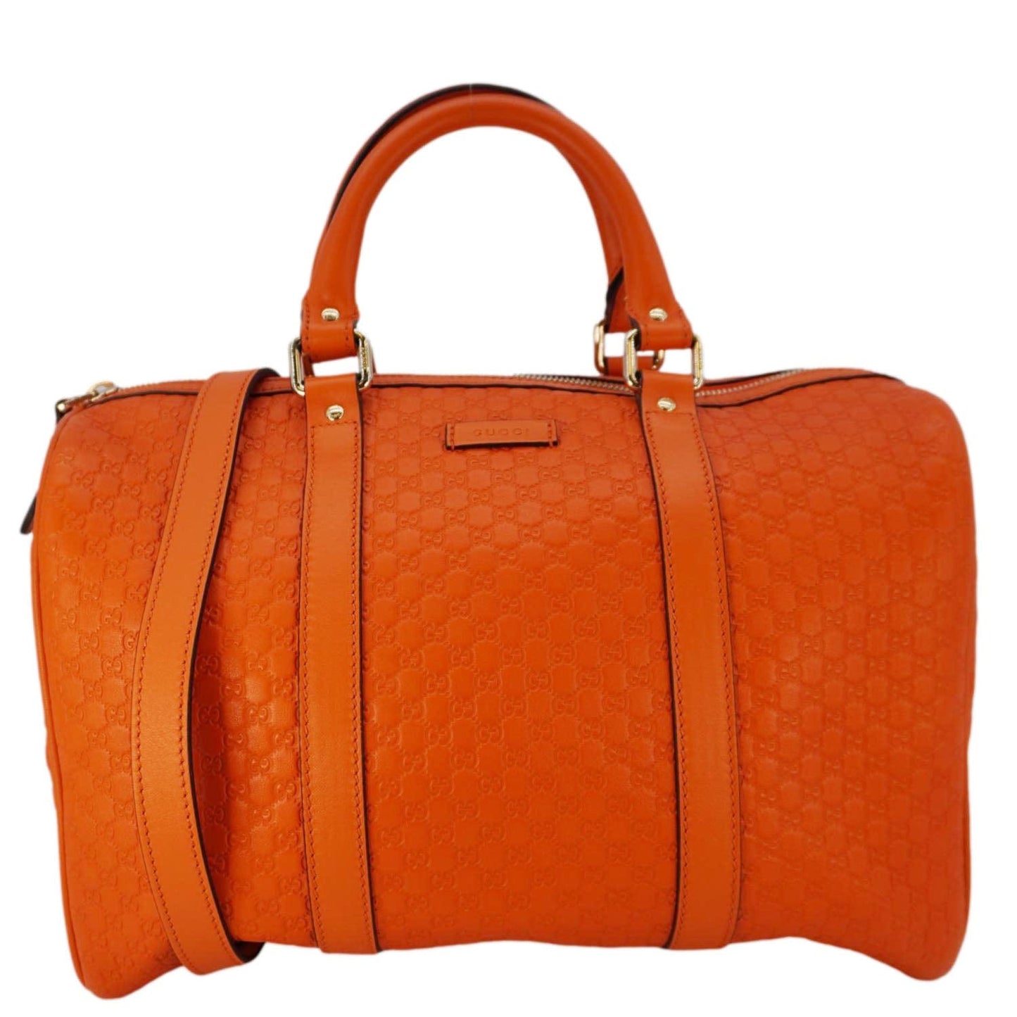 Gucci Microssima Boston Travel Bag Orange