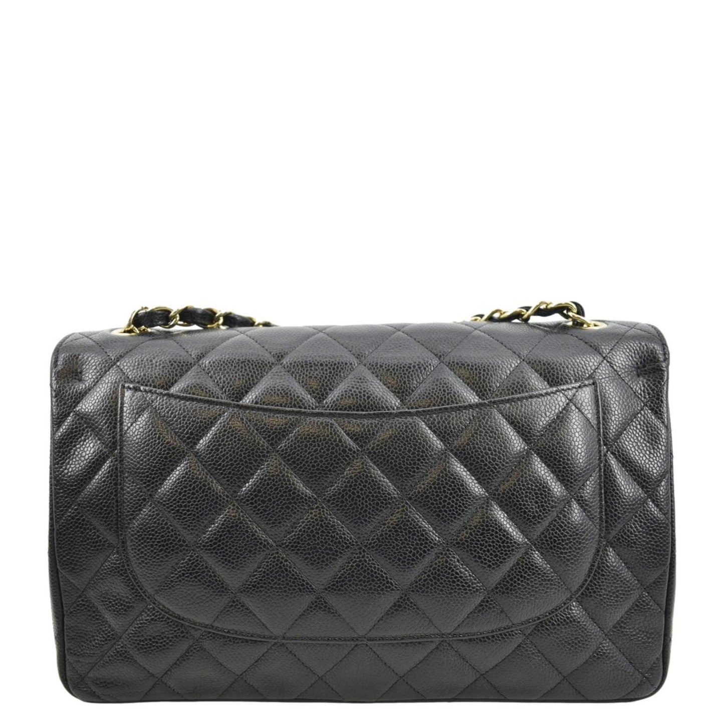 Chanel Classic Jumbo Double Flap Quilted Leather Black Travel Bag Double Flap