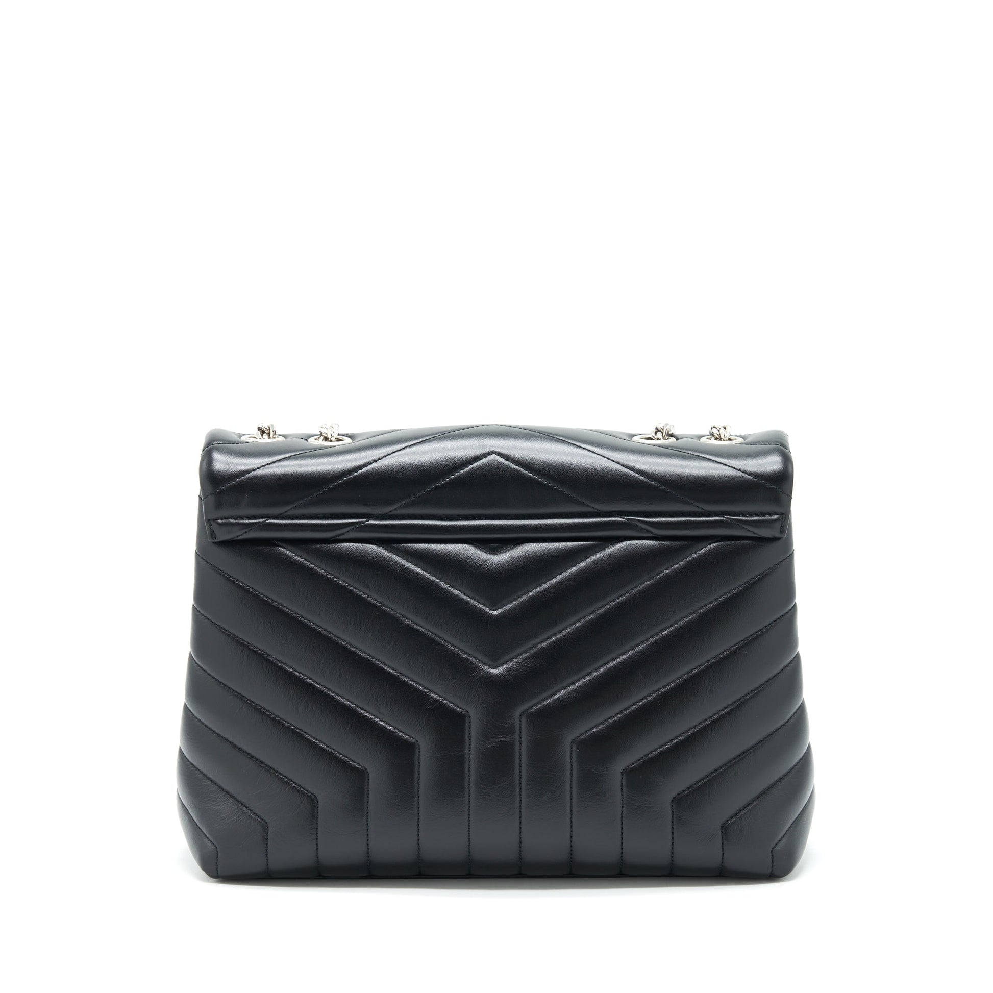 YSL Saint Laurent Loulou Purse Calfskin Travel Bag Black Medium