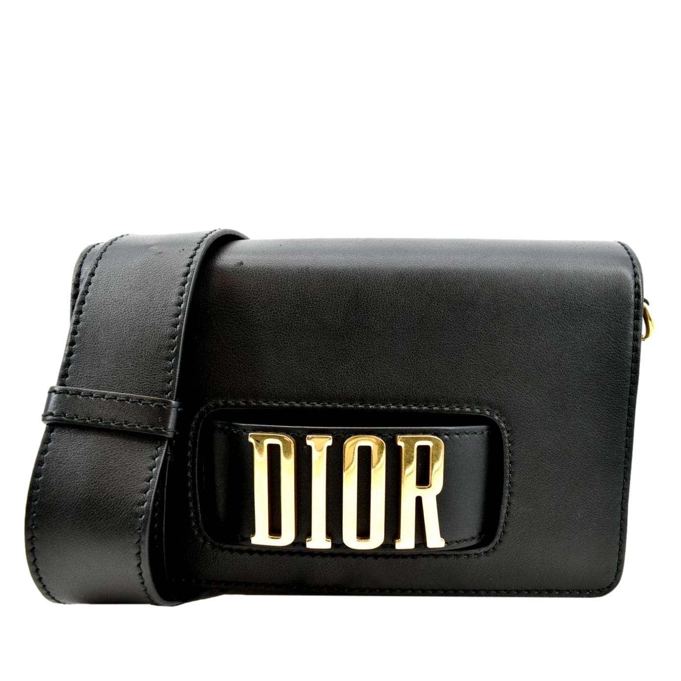 Dior Dio(R)Evolution Calfskin Crossbody Bag Black Flap