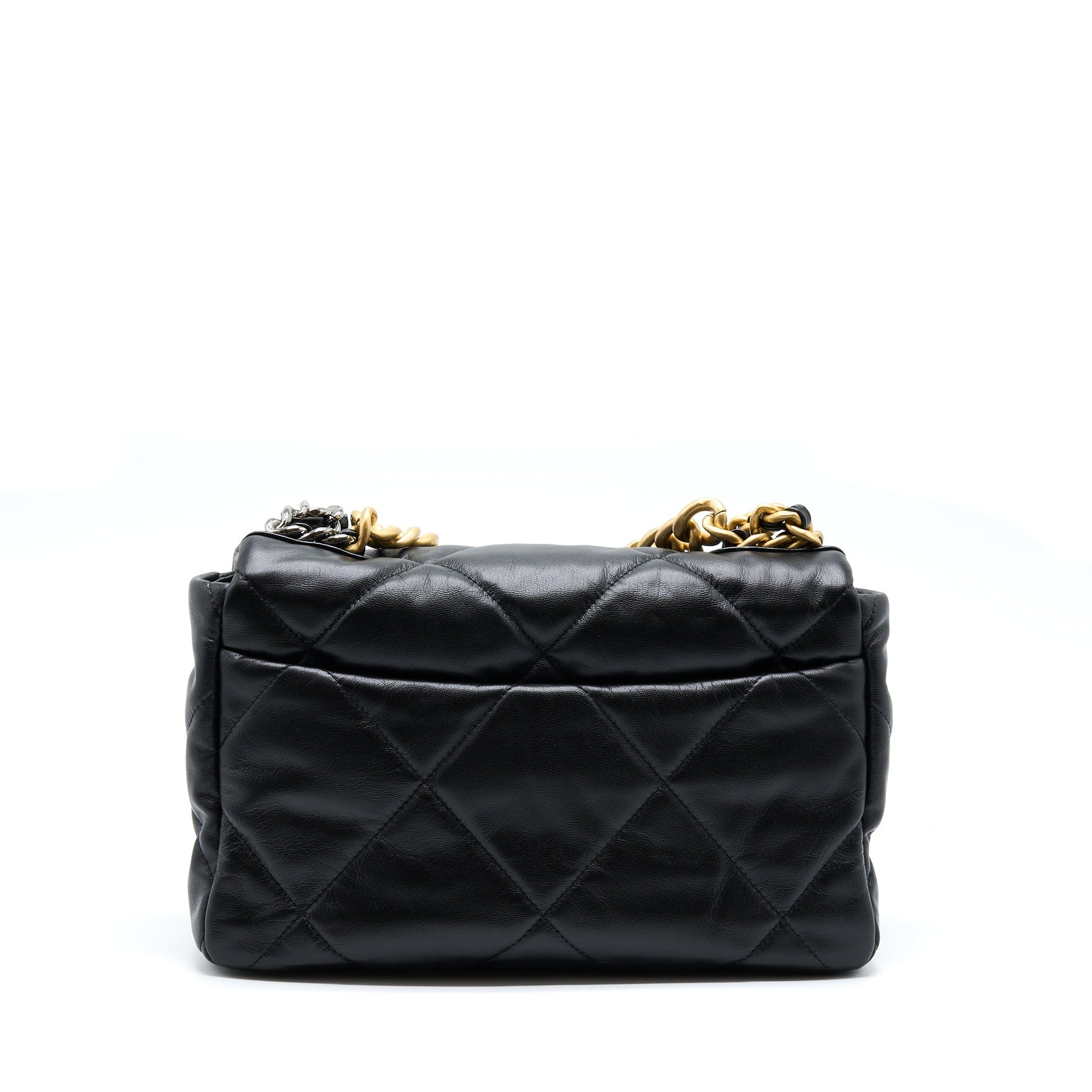 Chanel 19 Goatskin Hardware Multicolour Black Handbag