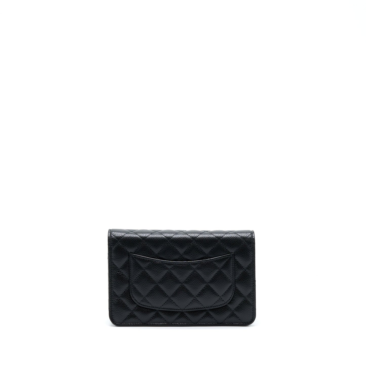 Chanel Classic On Caviar GHW Microchip Black Wallet Case