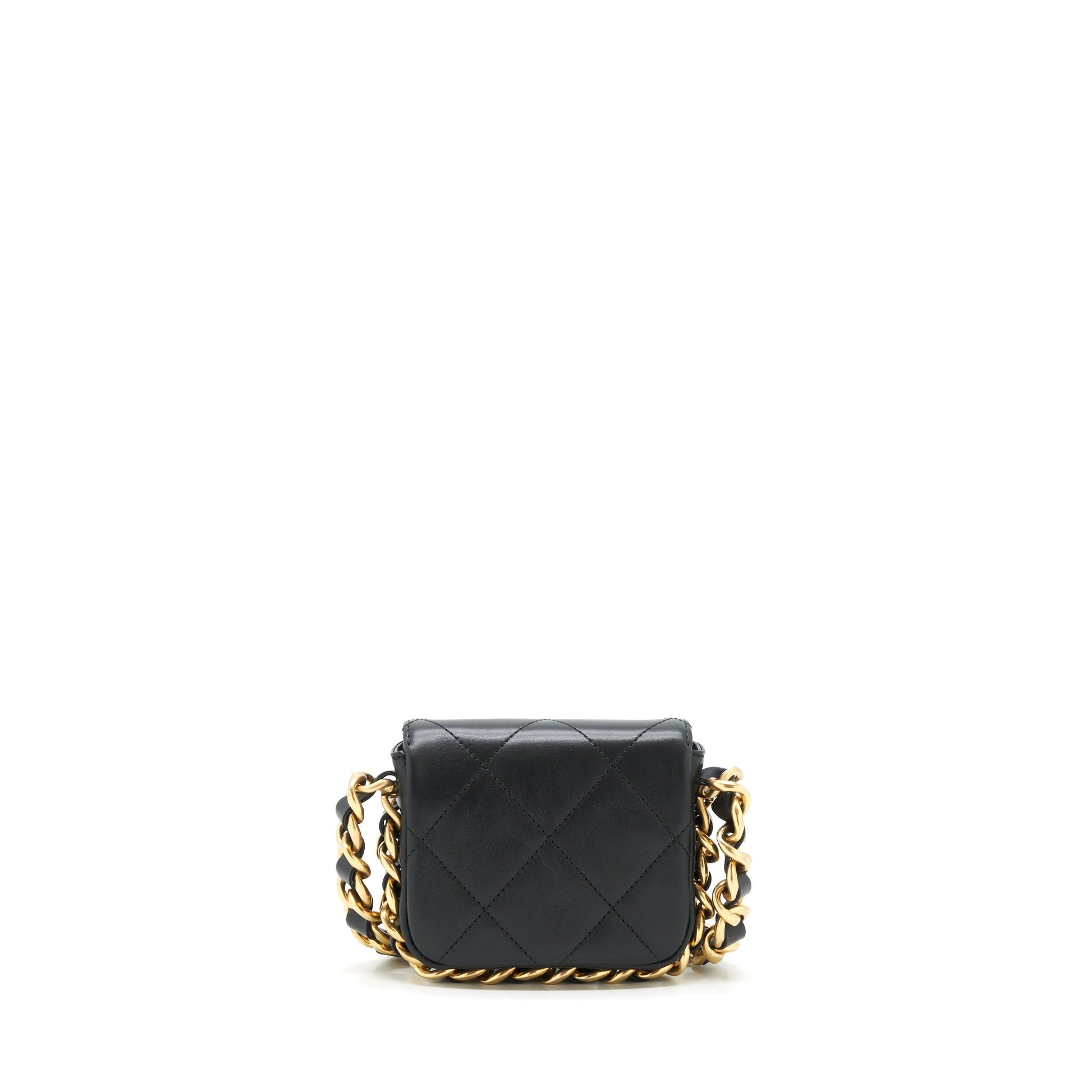Chanel Flap Giant Lambskin Brushed GHW Black Crossbody Bag