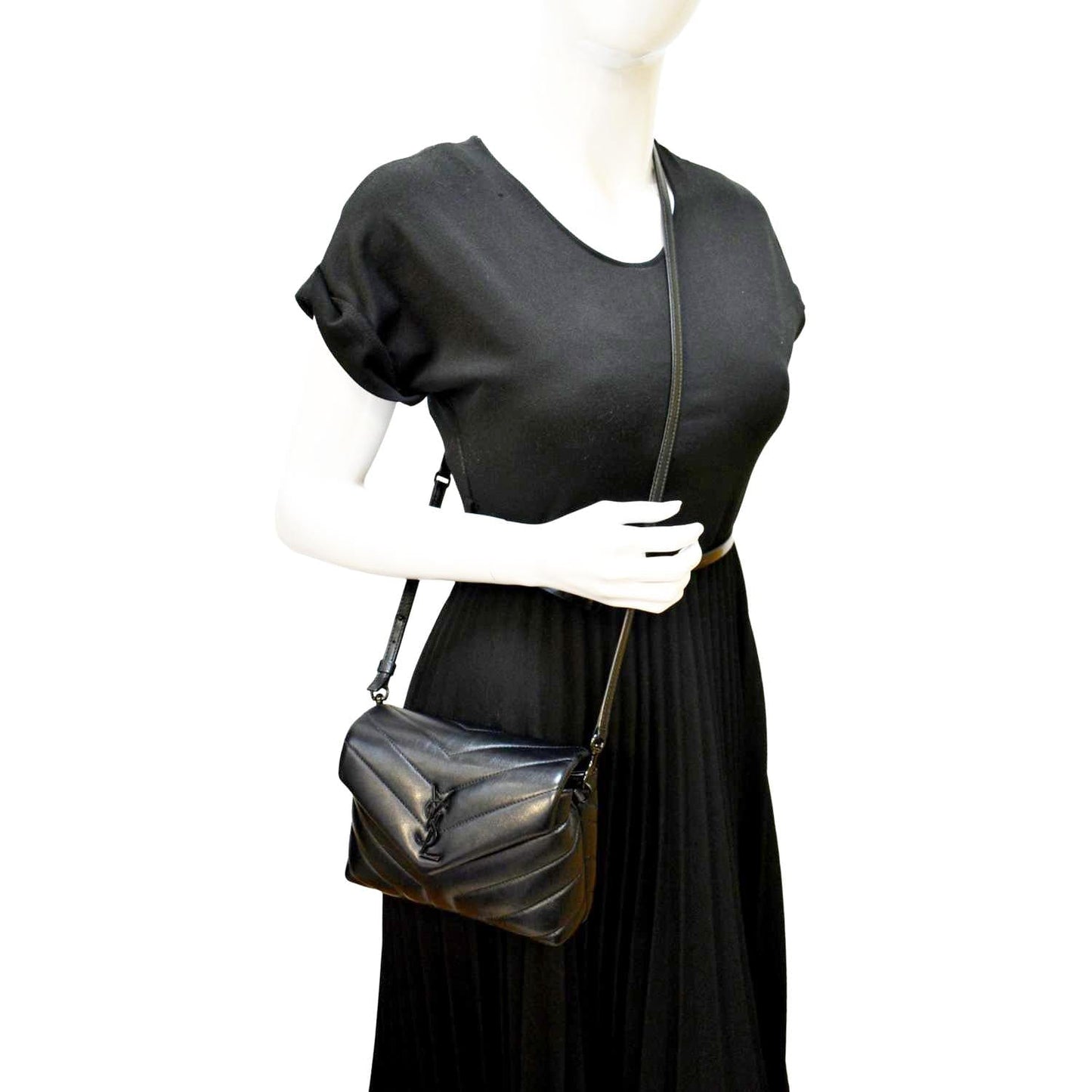 YSL Saint Laurent Saint Loulou Toy Crossbody Bag Leather Matelasse Toy 2