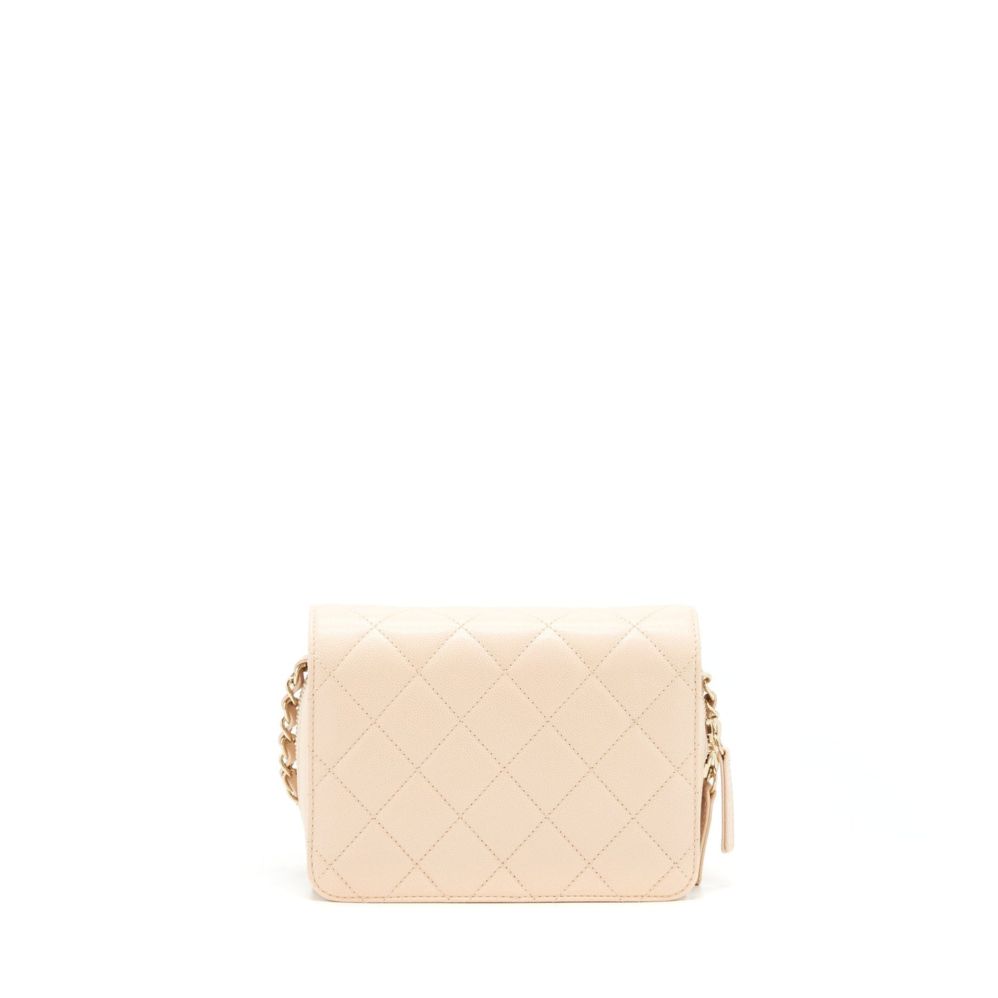 Chanel 21K Caviar Light LGHW Beige Crossbody Bag