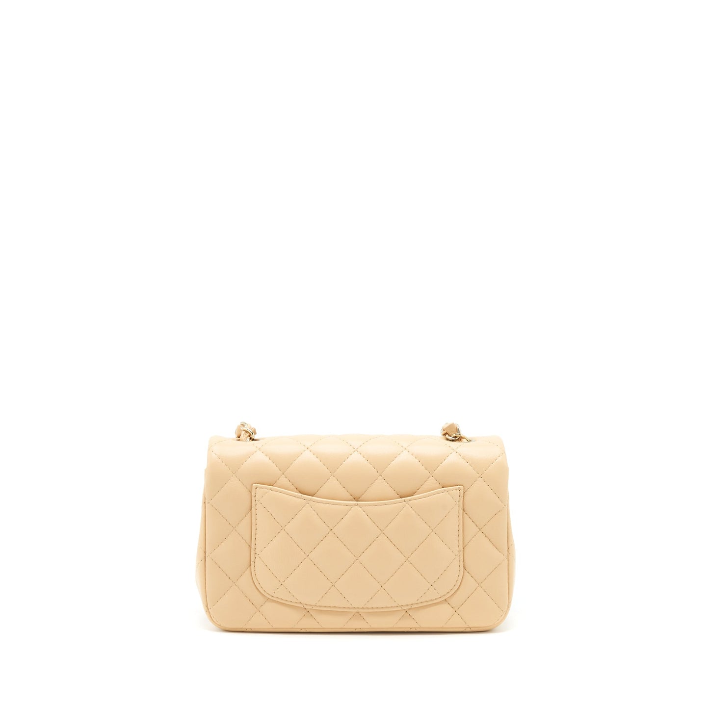 Chanel Rectangular Lambskin Light LGHW Microchip Beige Mini Bag Lghwmicrochip 1