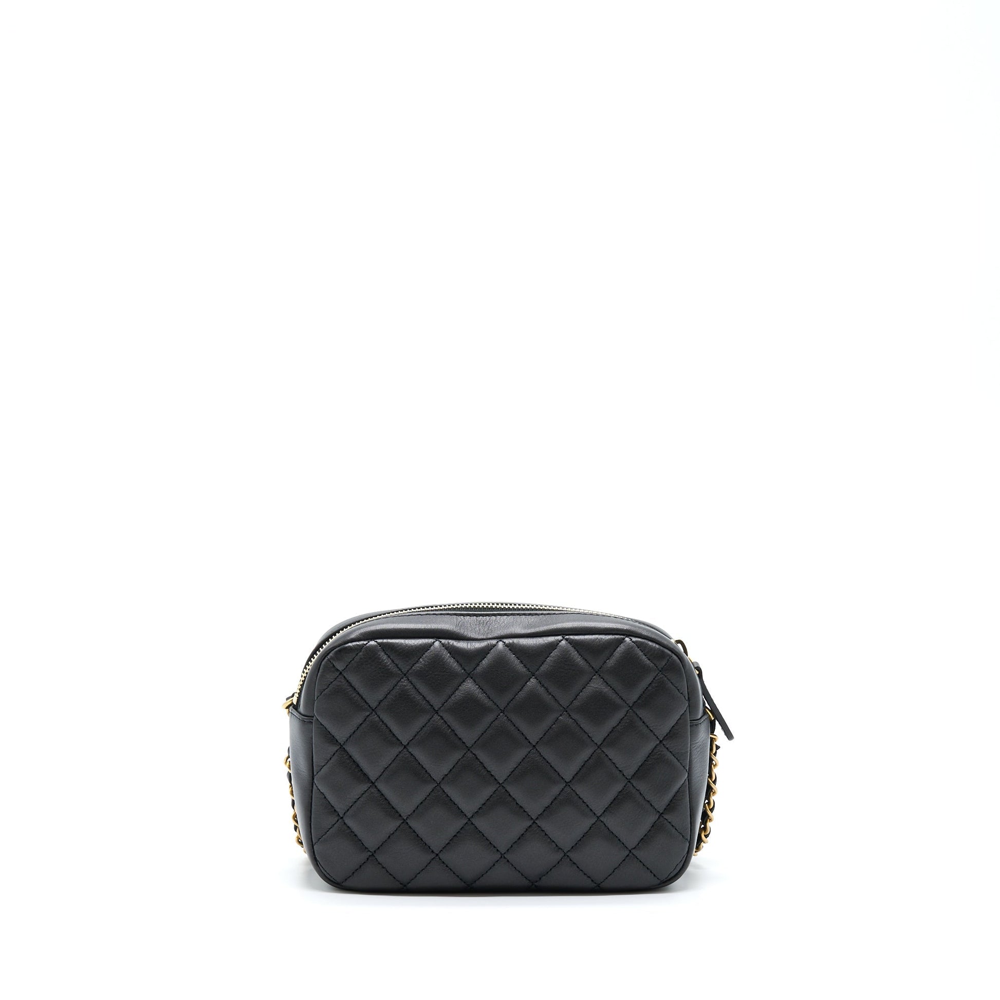 Chanel Camera Quilted Calfskin GHW Black Handbag