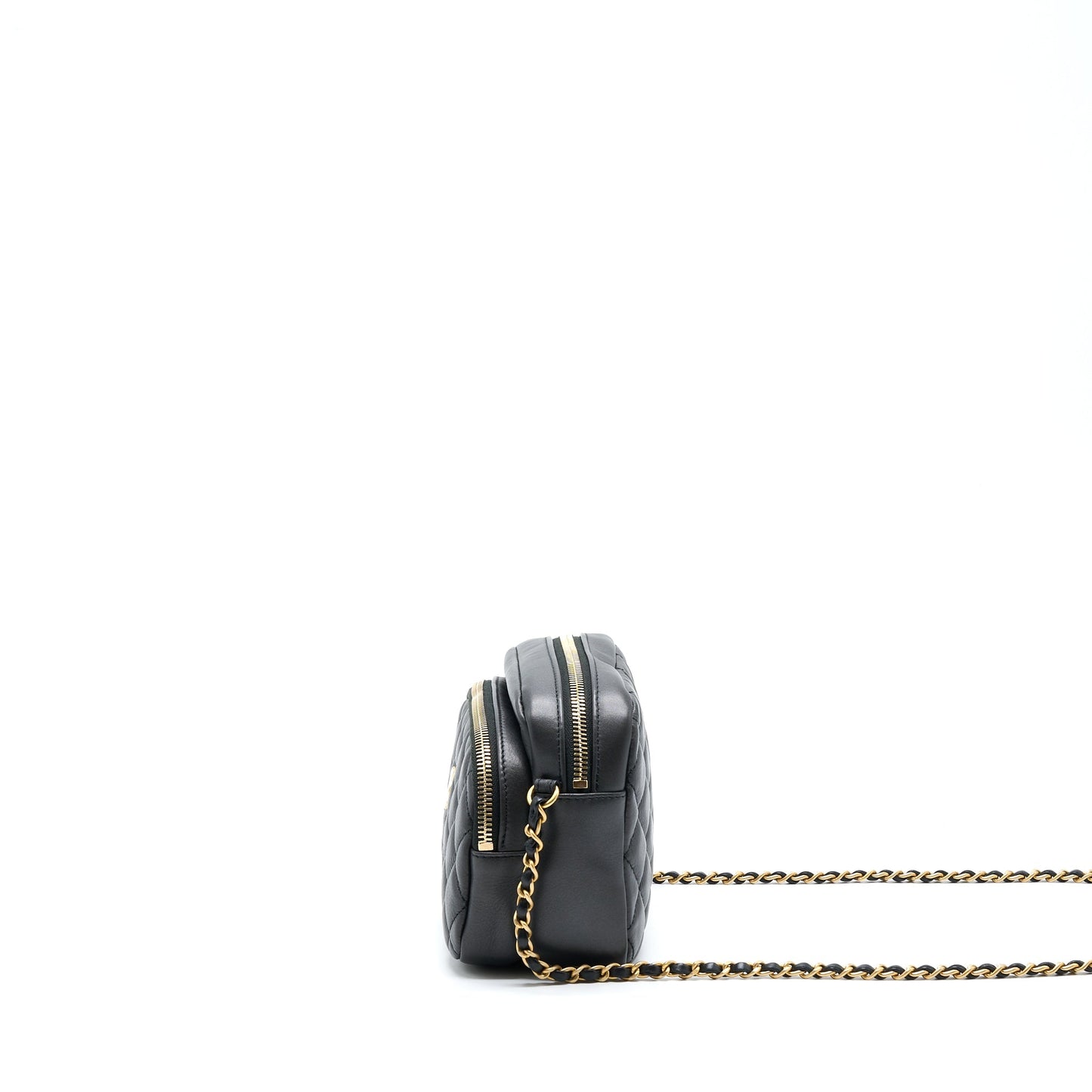 Chanel Camera Quilted Calfskin GHW Black Handbag