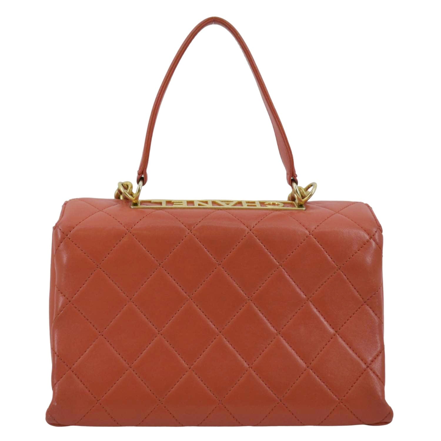 Chanel Trendy Spirit 28 Top Handle Leather Red Travel Bag