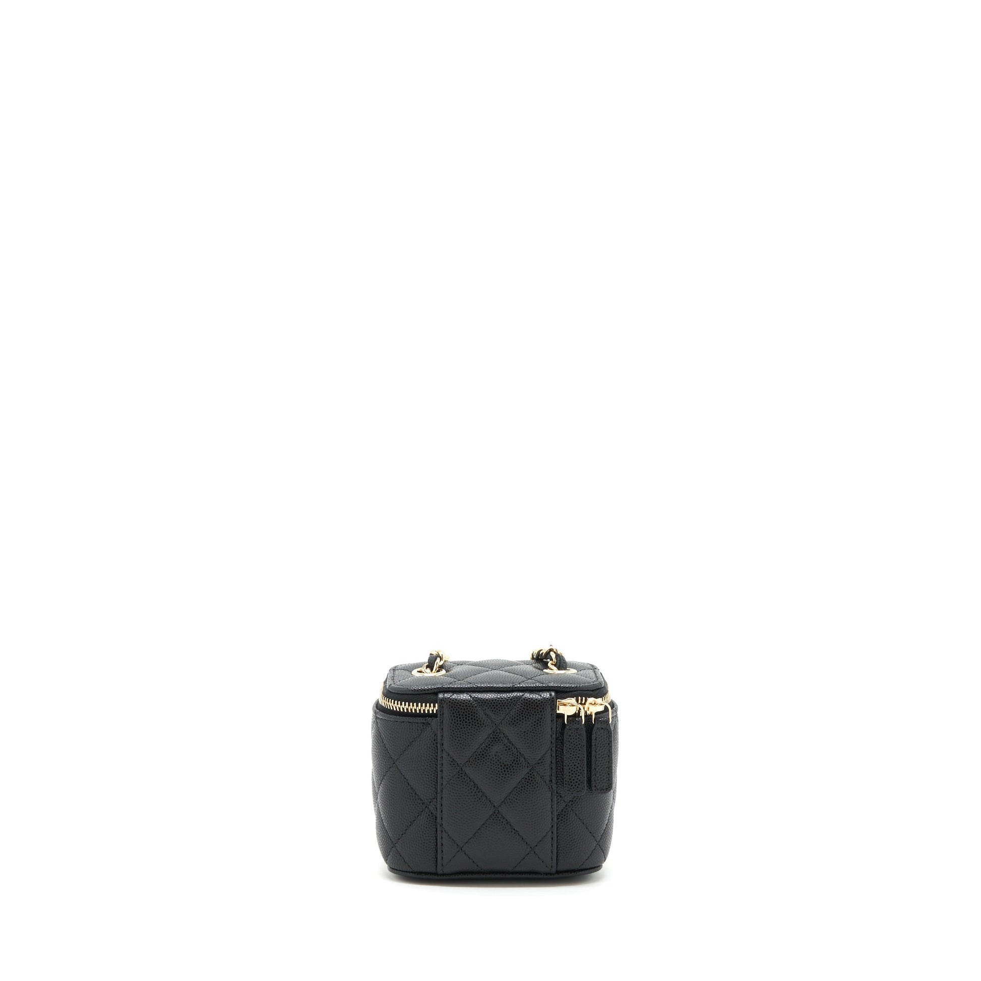 Chanel 22C Vanity Caviar LGHW Black Mini Bag Black Lghw